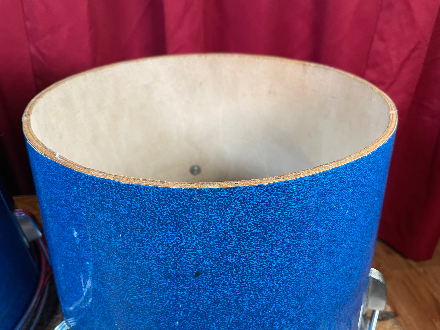 1970s Ludwig 12" Tenor Conga Drum Pair Blue Sparkle