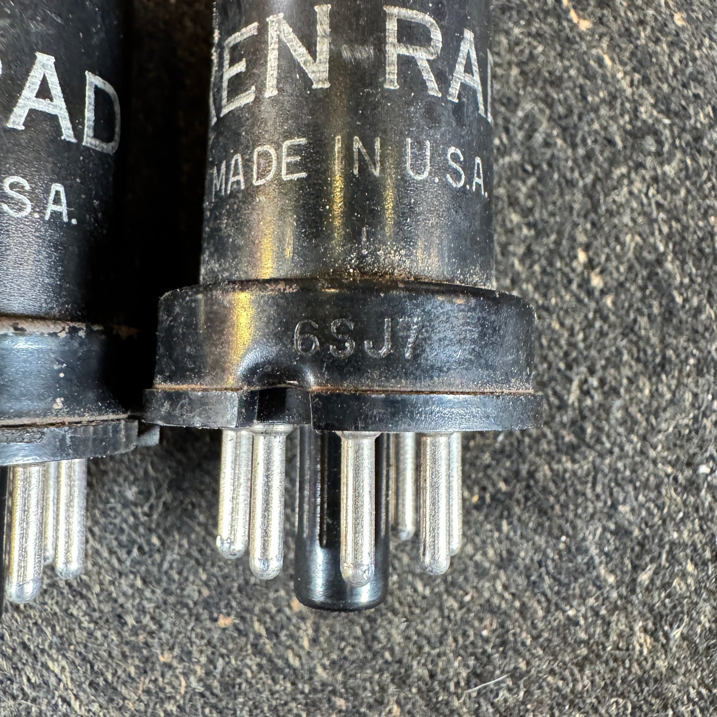 Vintage 1940s Ken-Rad 6SJ7 Preamp Tube Pair Valve #197