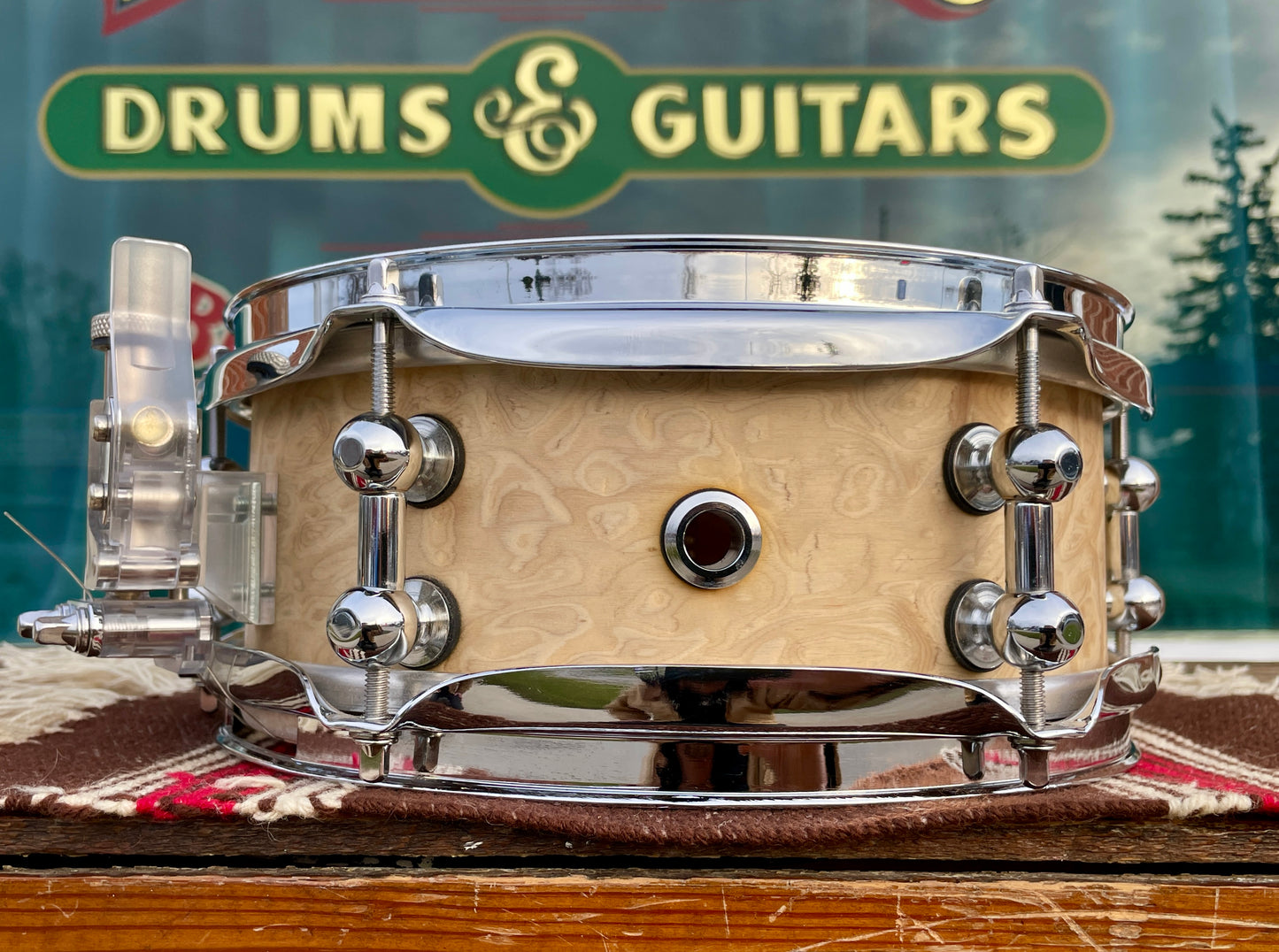 2002 Brady 4.5x10 Jarrah Ply Snare Drum Banksia Satin Finish JP-0500