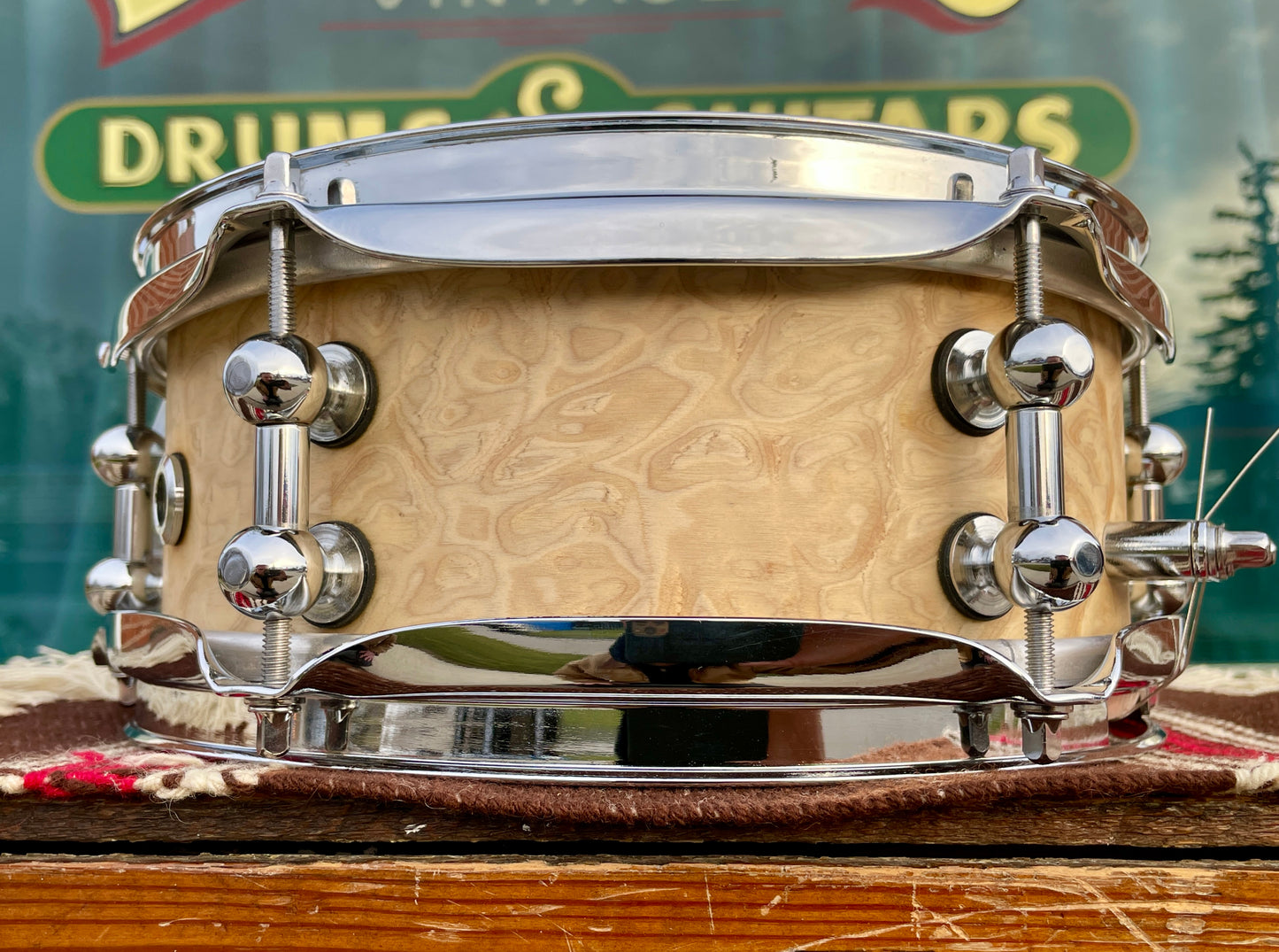 2002 Brady 4.5x10 Jarrah Ply Snare Drum Banksia Satin Finish JP-0500