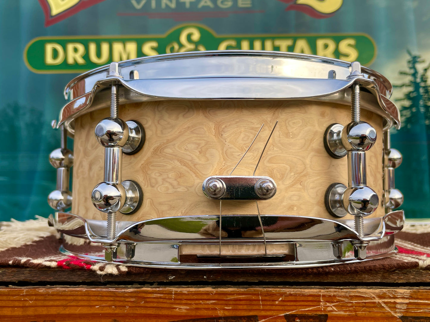 2002 Brady 4.5x10 Jarrah Ply Snare Drum Banksia Satin Finish JP-0500