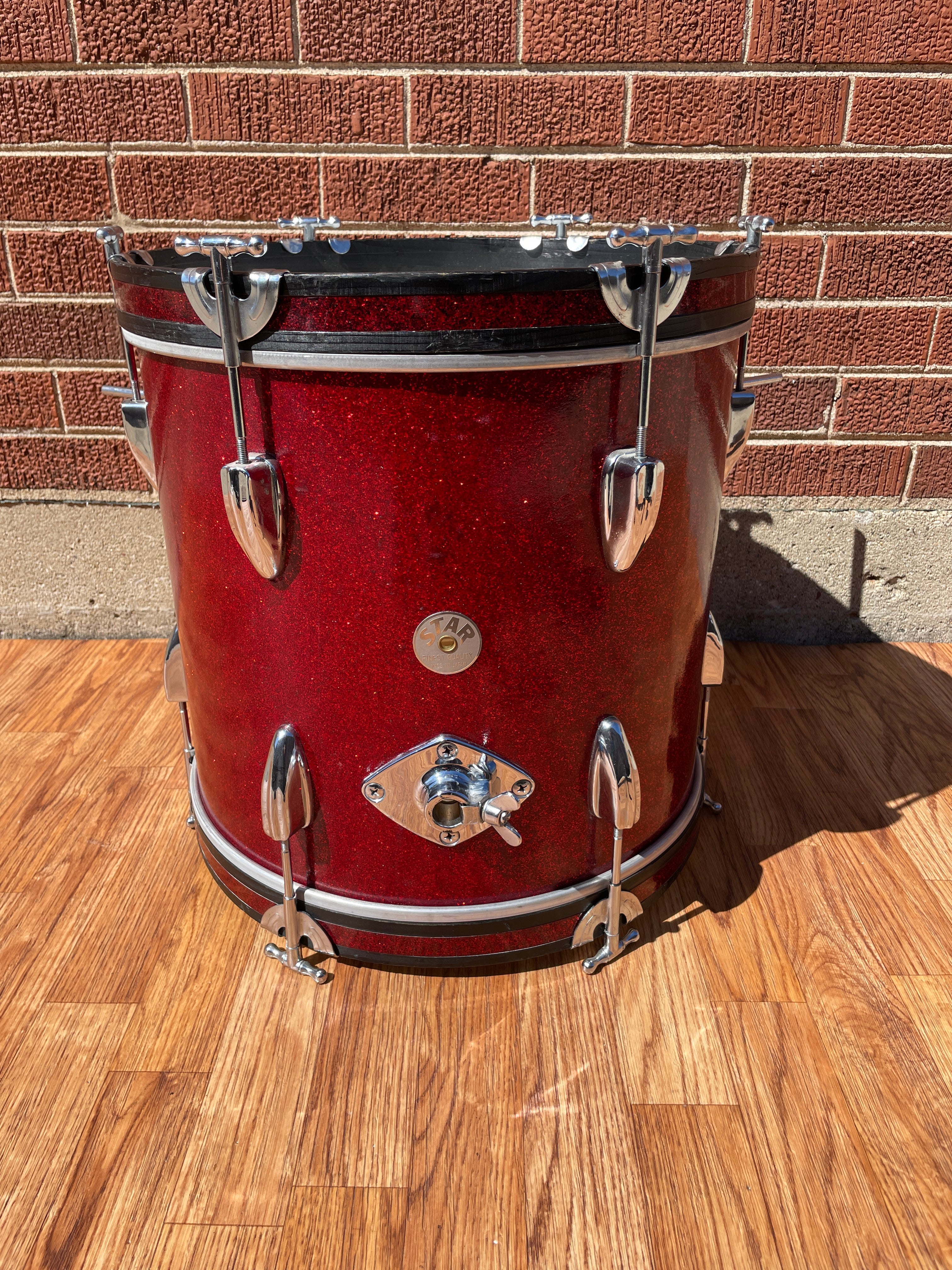 1960s Star 14x16 Bass Drum Red Sparkle MIJ Pre-Tama – Drugan's 