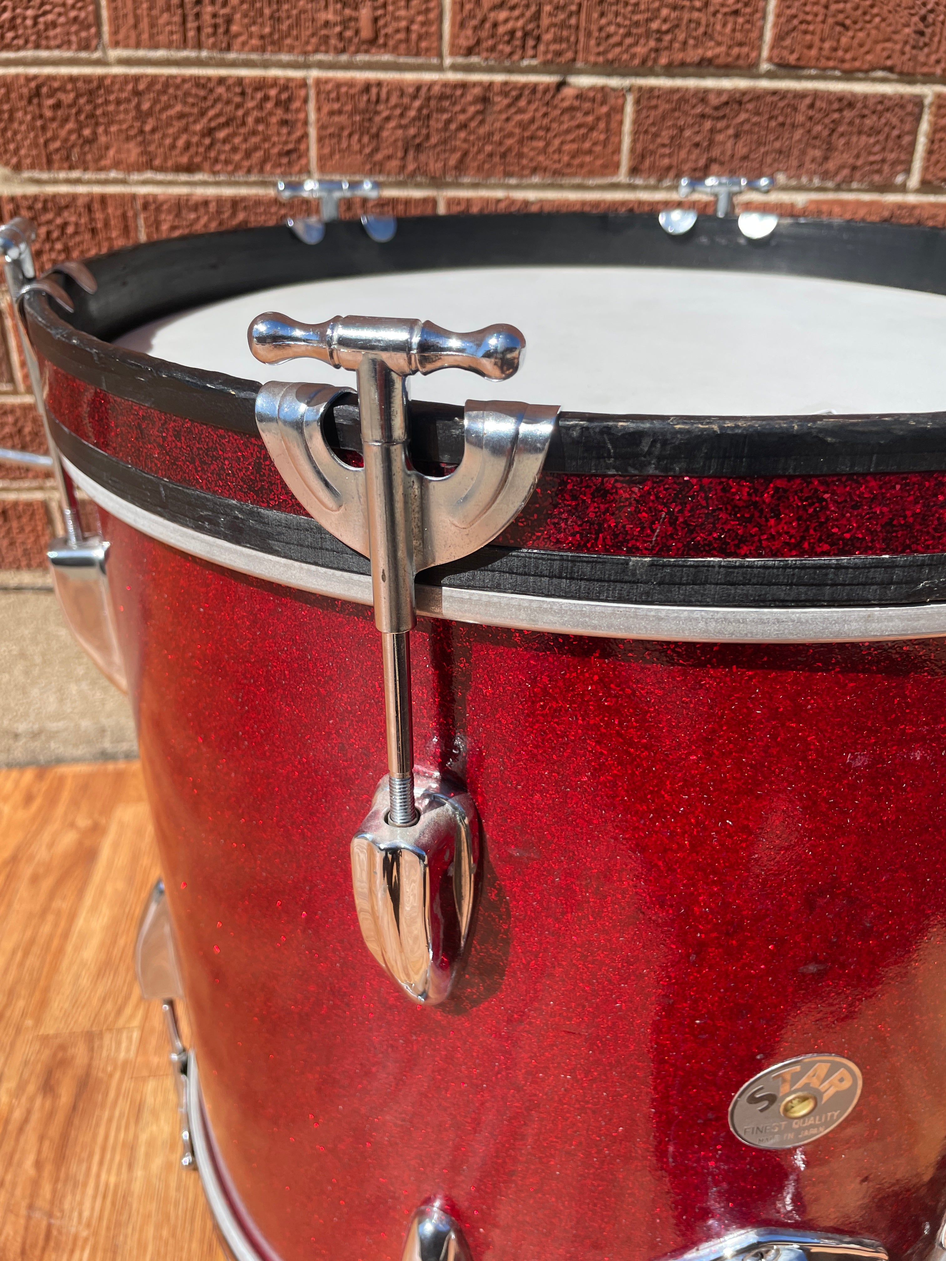 1960s Star 14x16 Bass Drum Red Sparkle MIJ Pre-Tama – Drugan's 