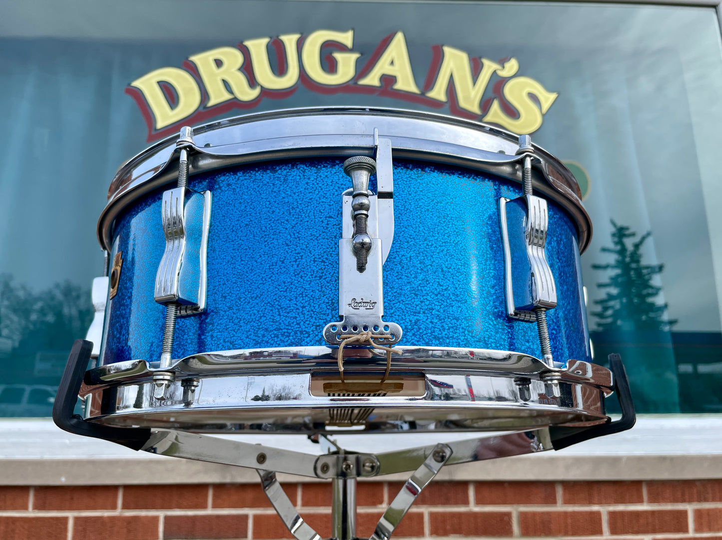 1965 Ludwig 5x14 Pioneer Snare Drum No. 491 Blue Sparkle