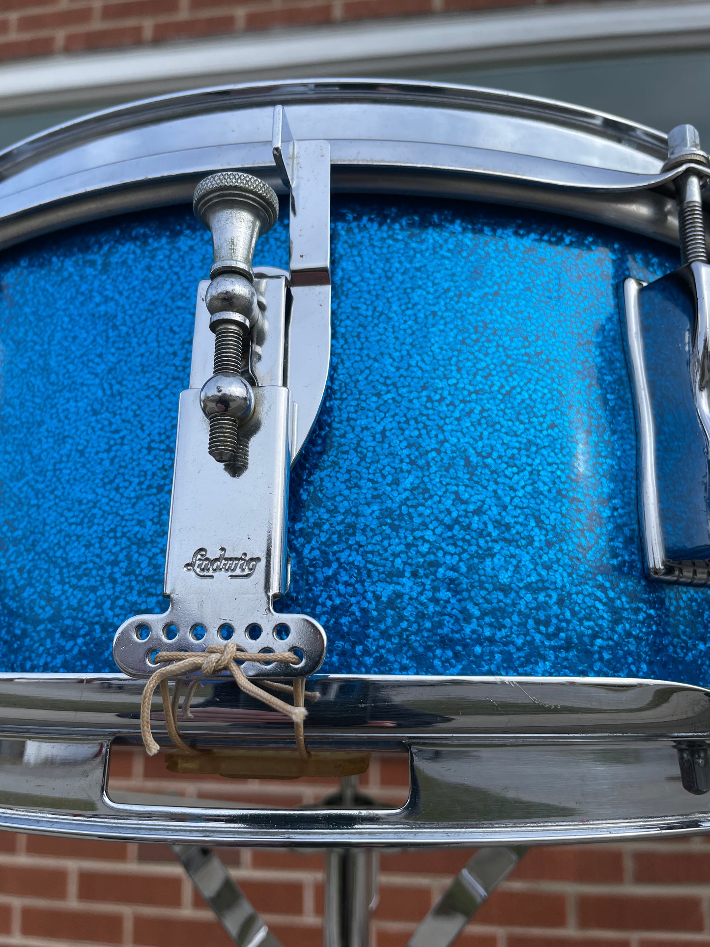 1965 Ludwig 5x14 Pioneer Snare Drum No. 491 Blue Sparkle