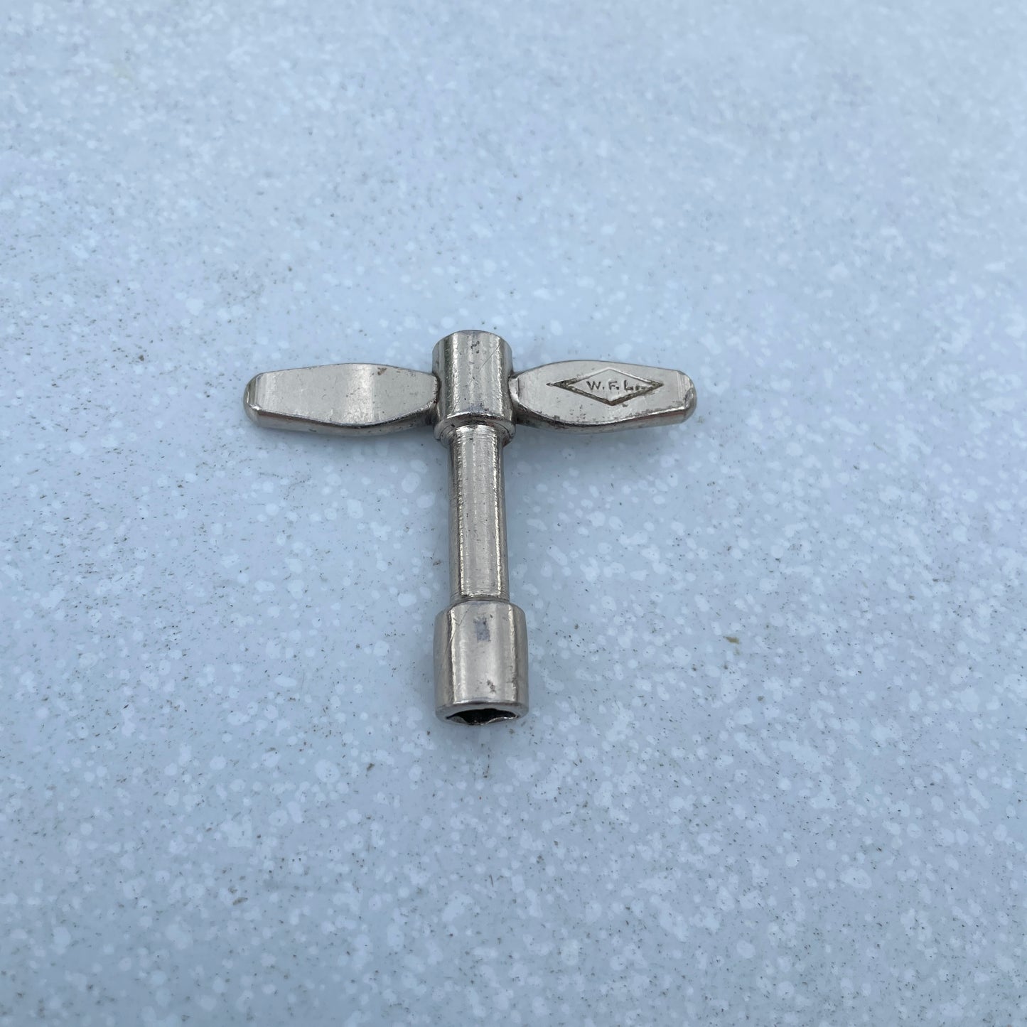 1930s / 1940s WFL Ludwig Long Neck Drum Tuning Key Nickel