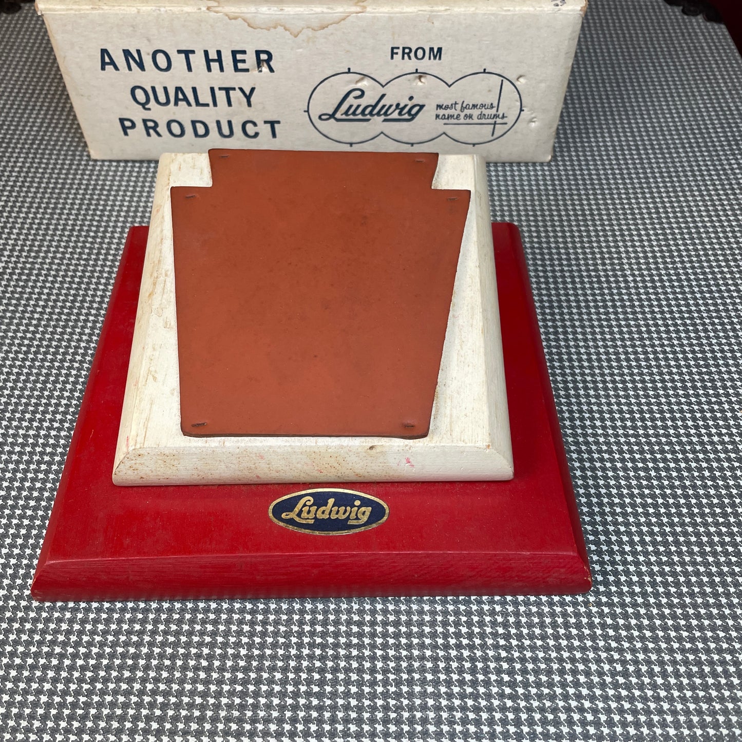 1960s Ludwig No. 356 Light Duty Practice Pad Keystone Rubber w/ Original Box