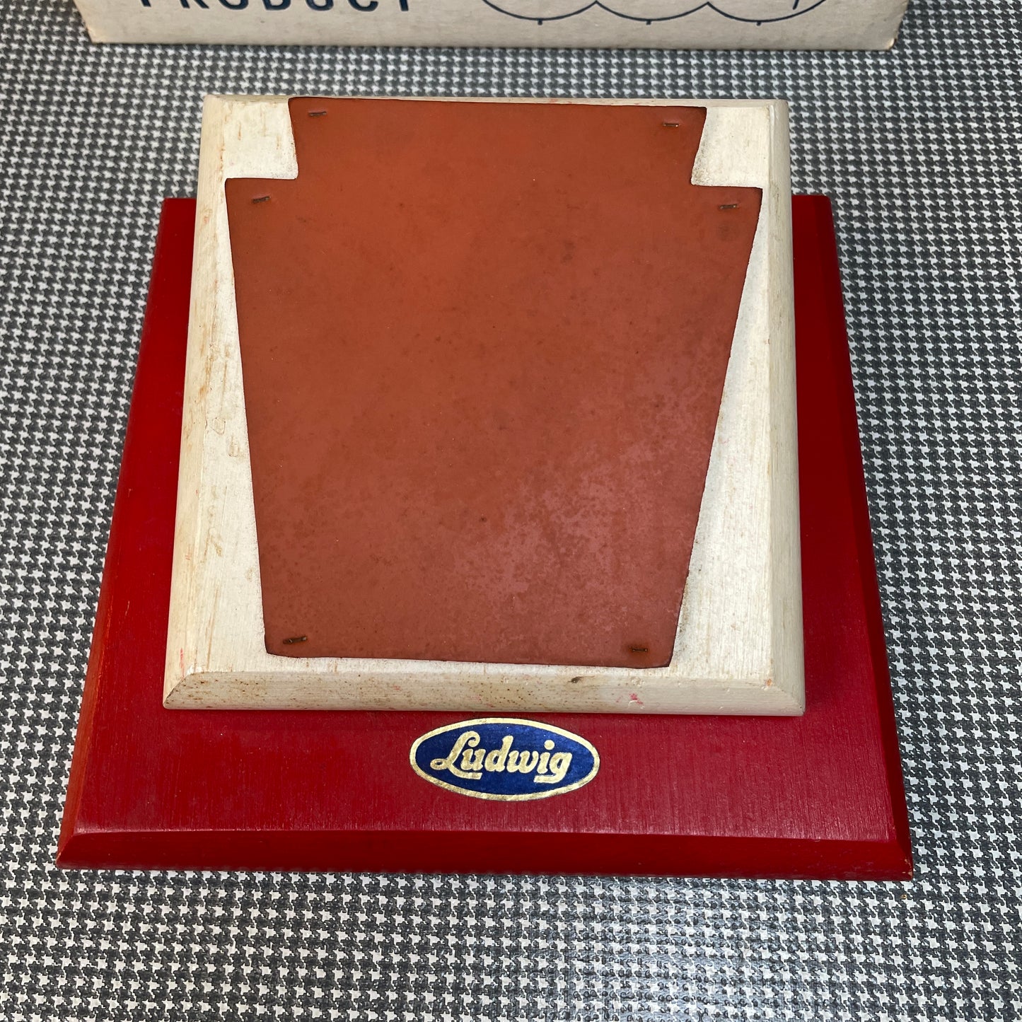 1960s Ludwig No. 356 Light Duty Practice Pad Keystone Rubber w/ Original Box