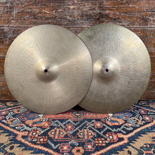 14" Zanchi Vibra 1950s Hi-Hat Cymbal Pair 752g/834g Pre-UFIP Made in Italy *Video Demo*