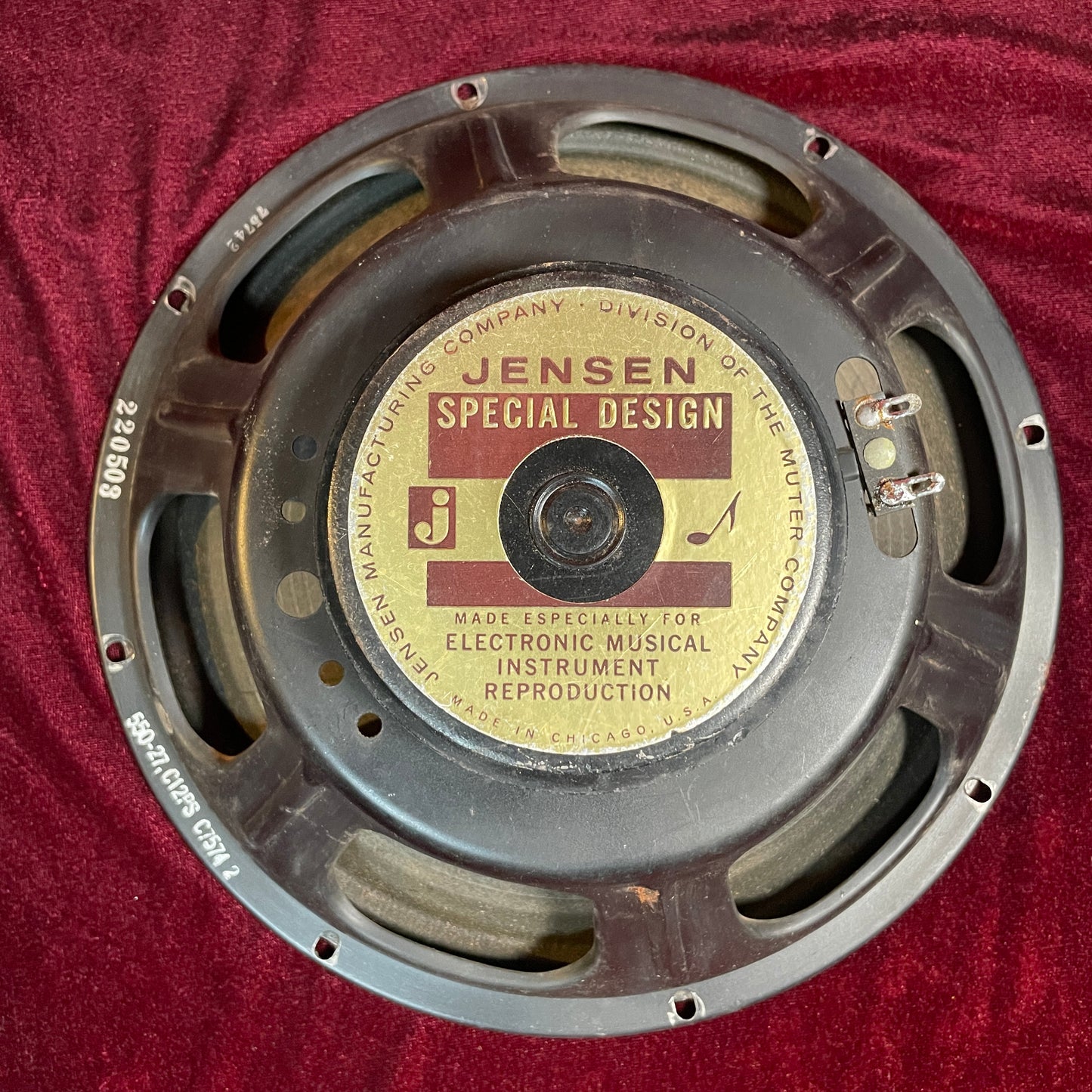 1965 Jensen 12" C12PS Speaker Pair 8 Ohm (Stock #7 & #8)