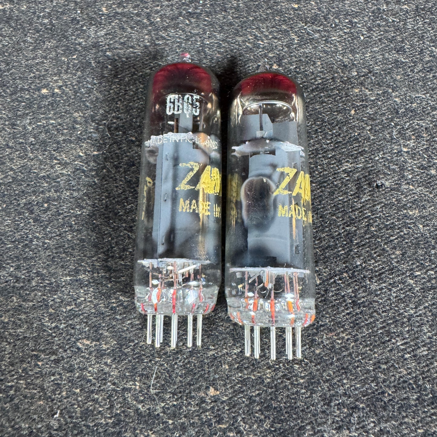 Vintage Zalytron 6BQ5 Amplifier Power Tubes Pair Duet EL84 #221