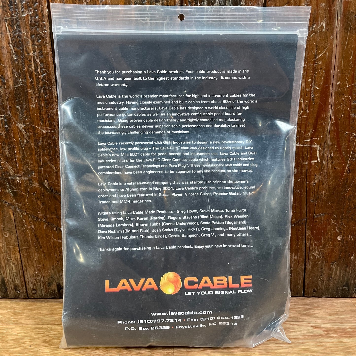 Lava 20 Foot Retro Coil Instrument Cable NOS Straight to Silent Straight