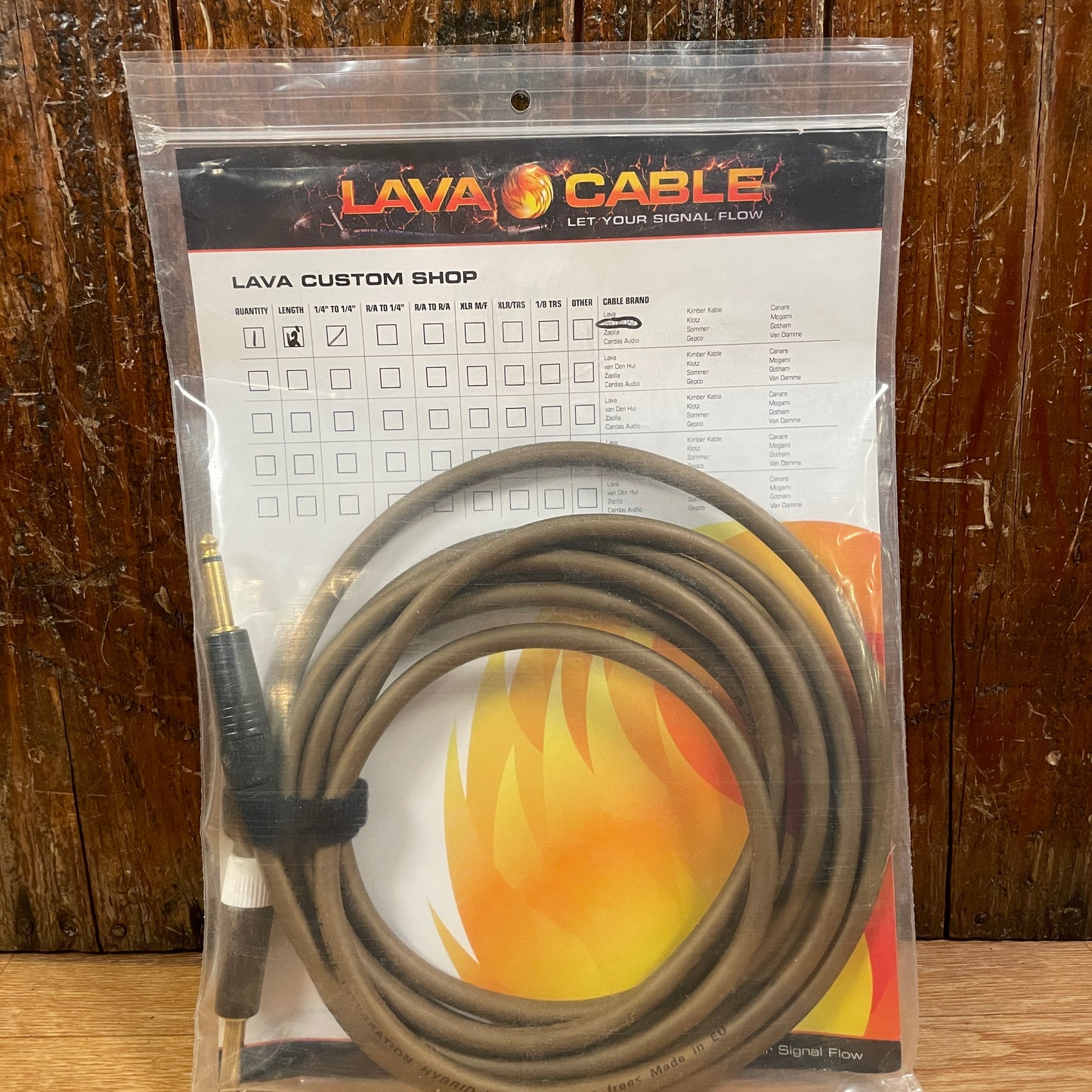 Lava Custom Shop 12 Foot Van den Hul Instrument Cable NOS Straight to Straight