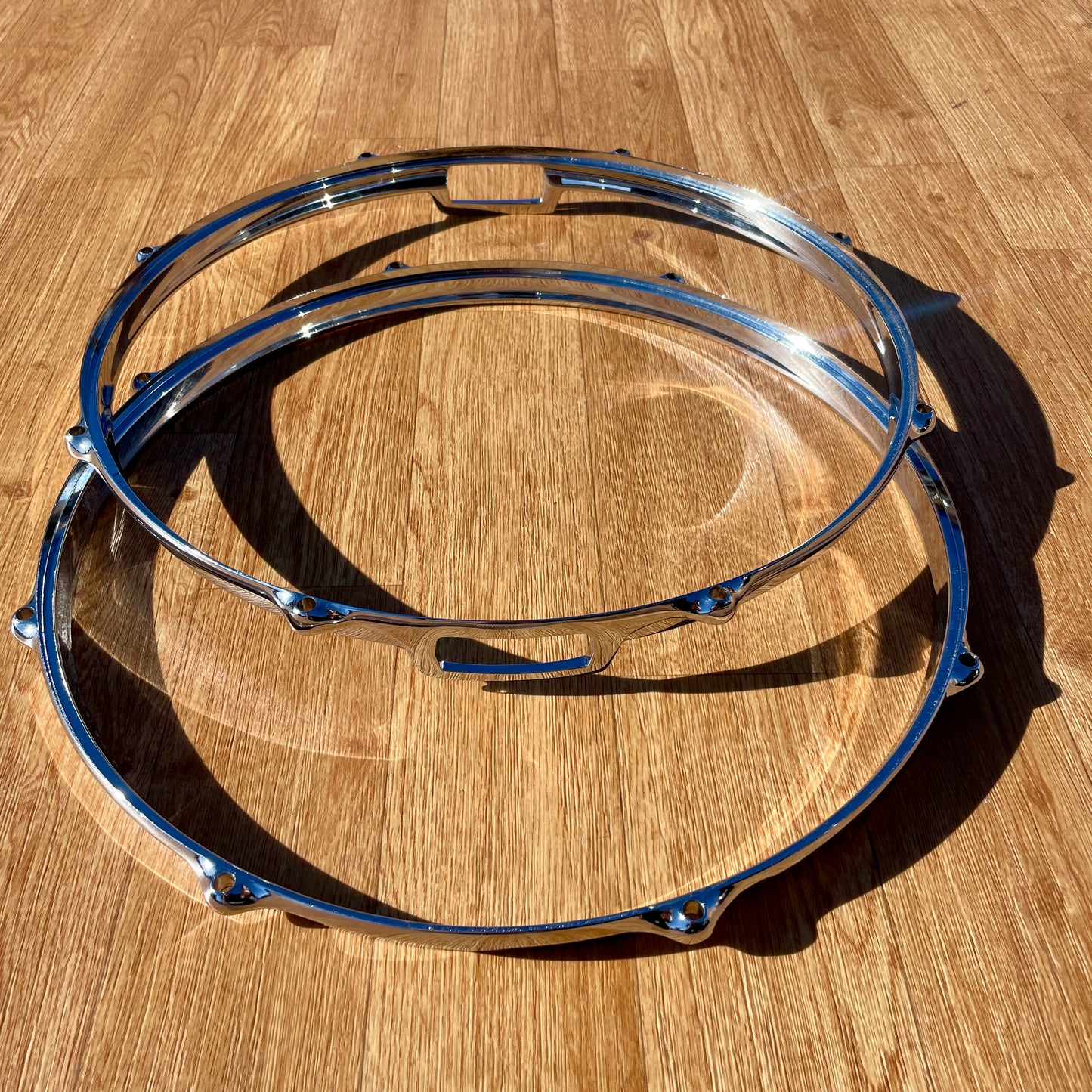 1950s-1960s Premier 14" 8-Lug Die Cast Snare Drum Hoops 35cm Pair International