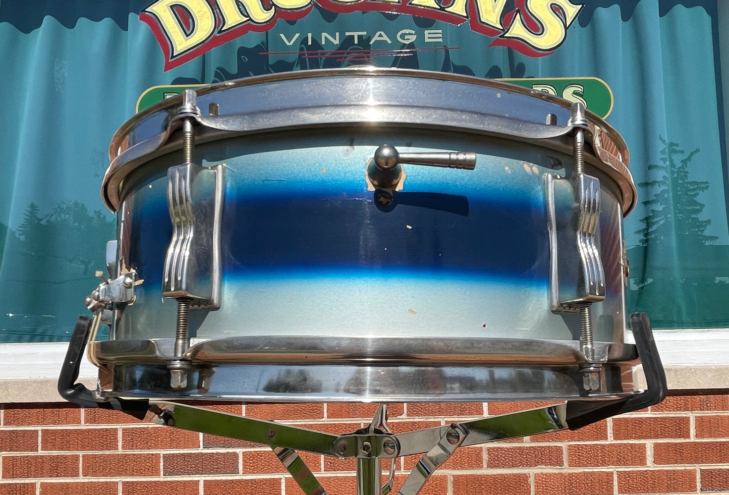 1963 Ludwig 5x14 Pioneer No. 491 Snare Drum Blue / Silver Duco