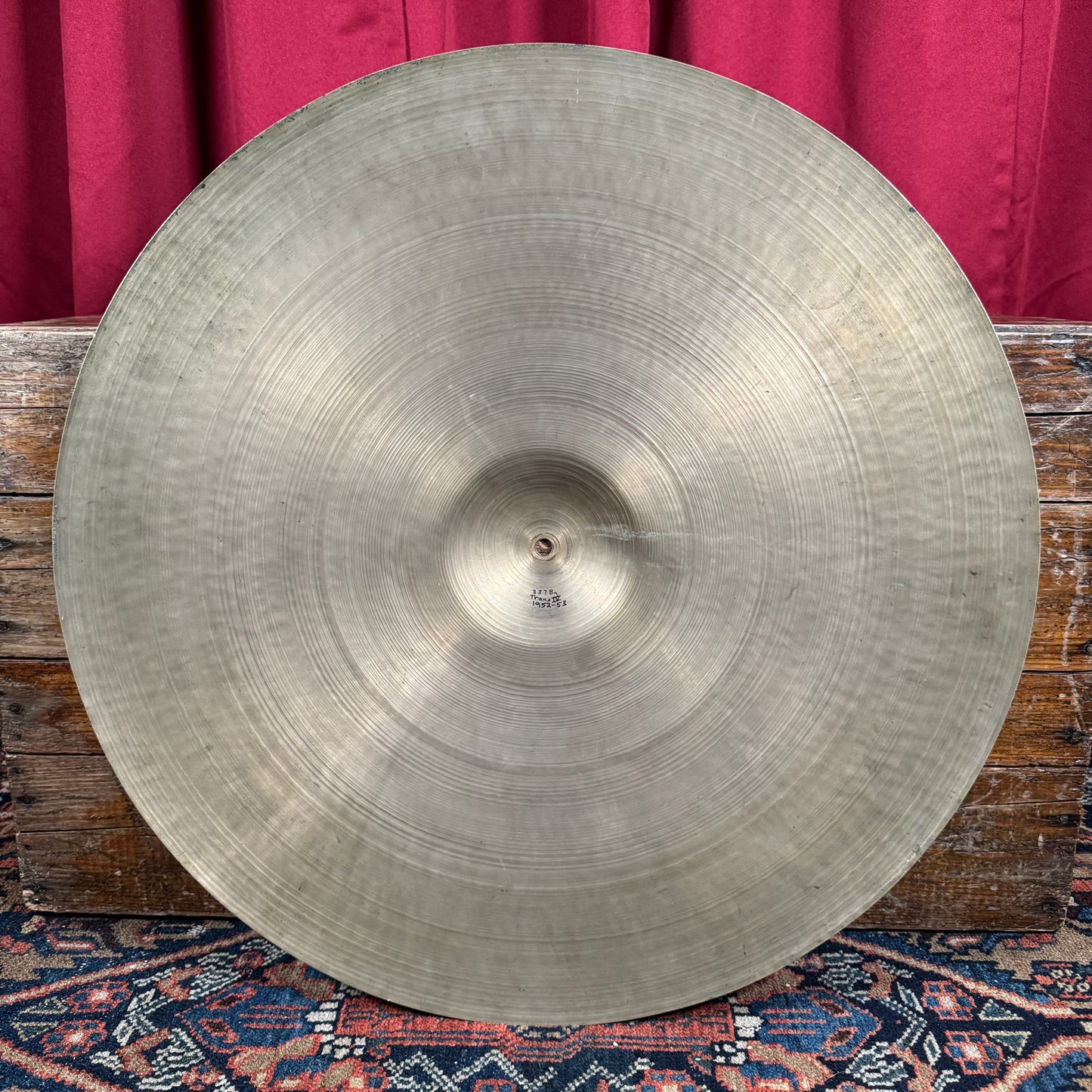 24" Zildjian A 1940s Trans Stamp Ride Cymbal 3378g *Video Demo*