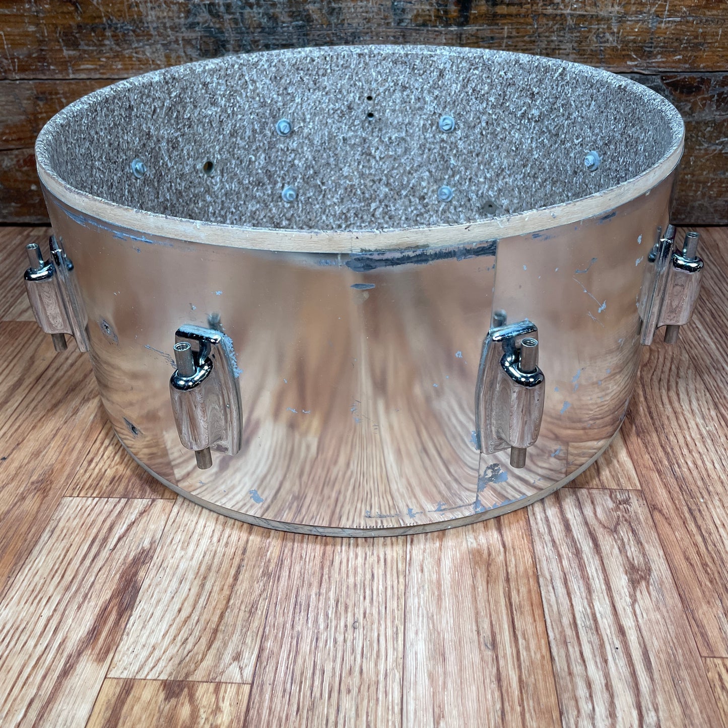 1980s Ludwig LR-751 Rocker 6.5x14 Chrome Over Wood Snare Drum Shell COW