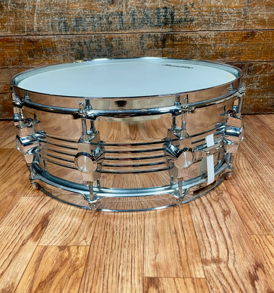 1980s CB-700 5.5x14 Snare Drum No. 4045 10-Lug Chrome Over Steel