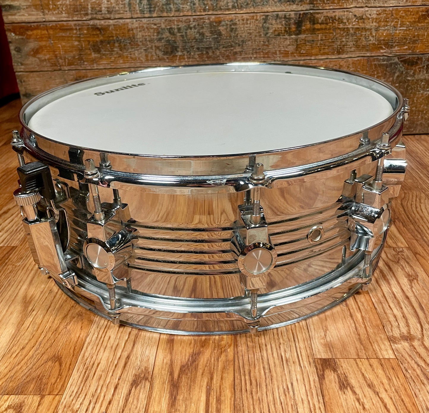 1980s CB-700 5.5x14 Snare Drum No. 4045 10-Lug Chrome Over Steel