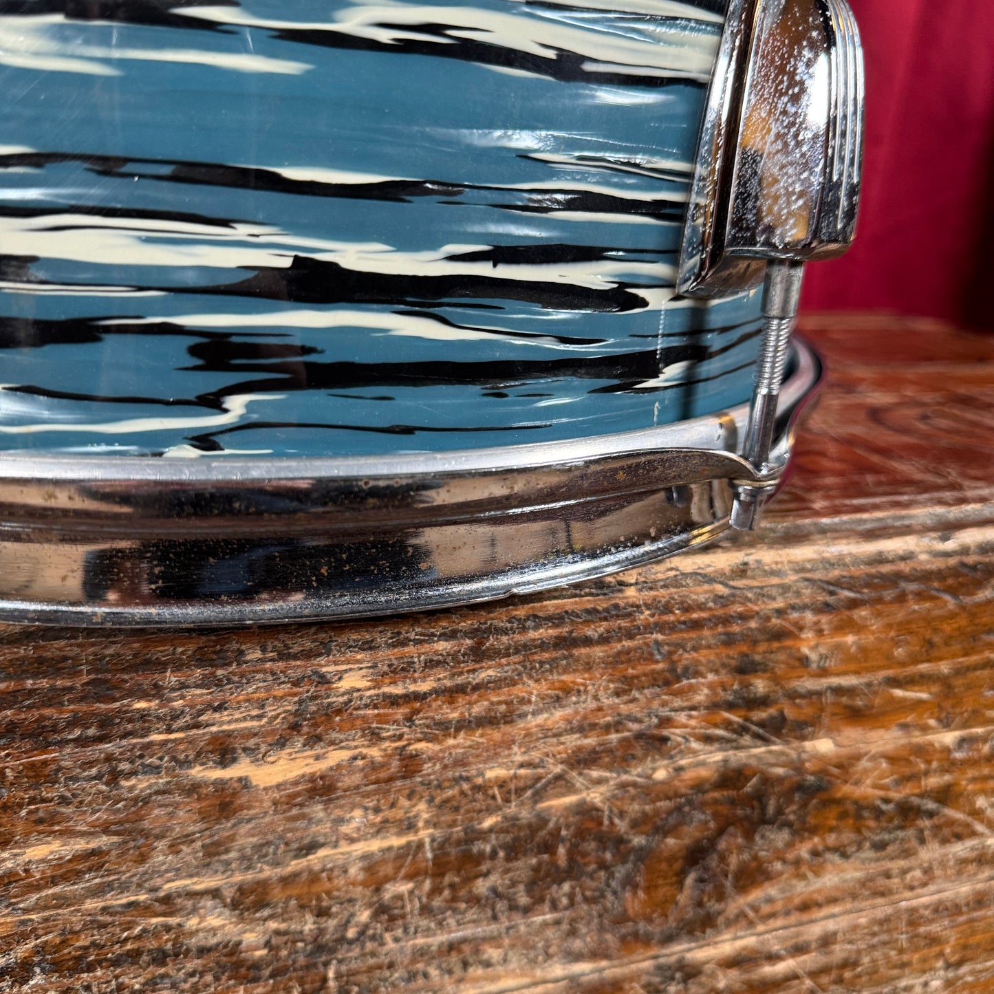 1970s Ludwig 9x13 Tom Drum Single Oyster Blue Pearl