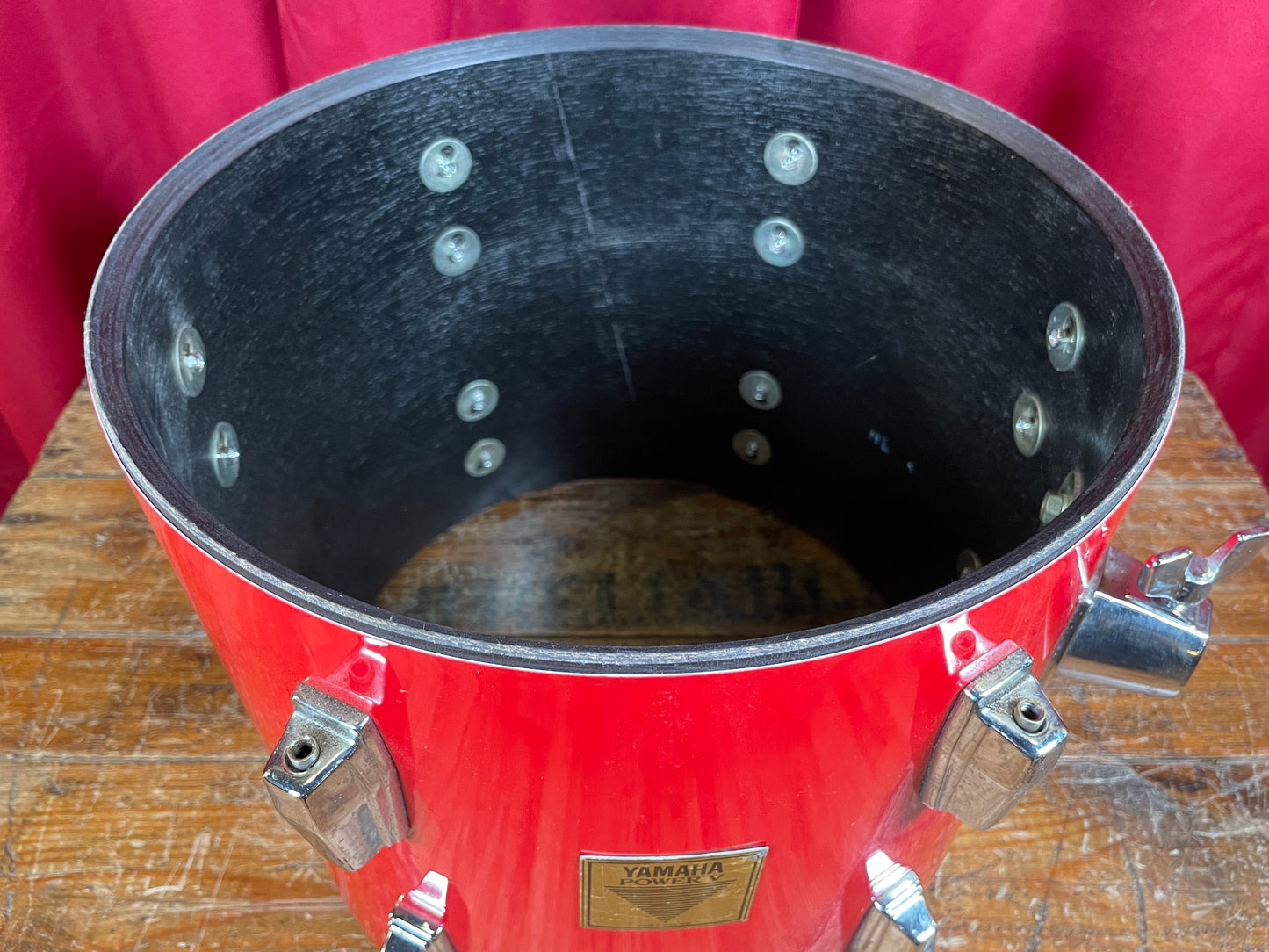 1980s Yamaha Power V 11x13 Tom Drum Single Red