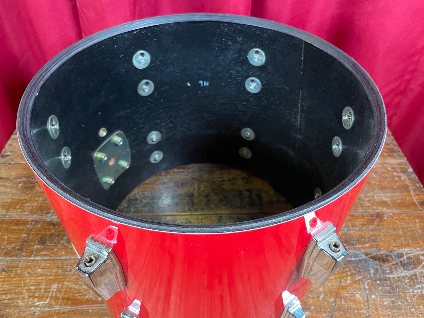 1980s Yamaha Power V 11x13 Tom Drum Single Red