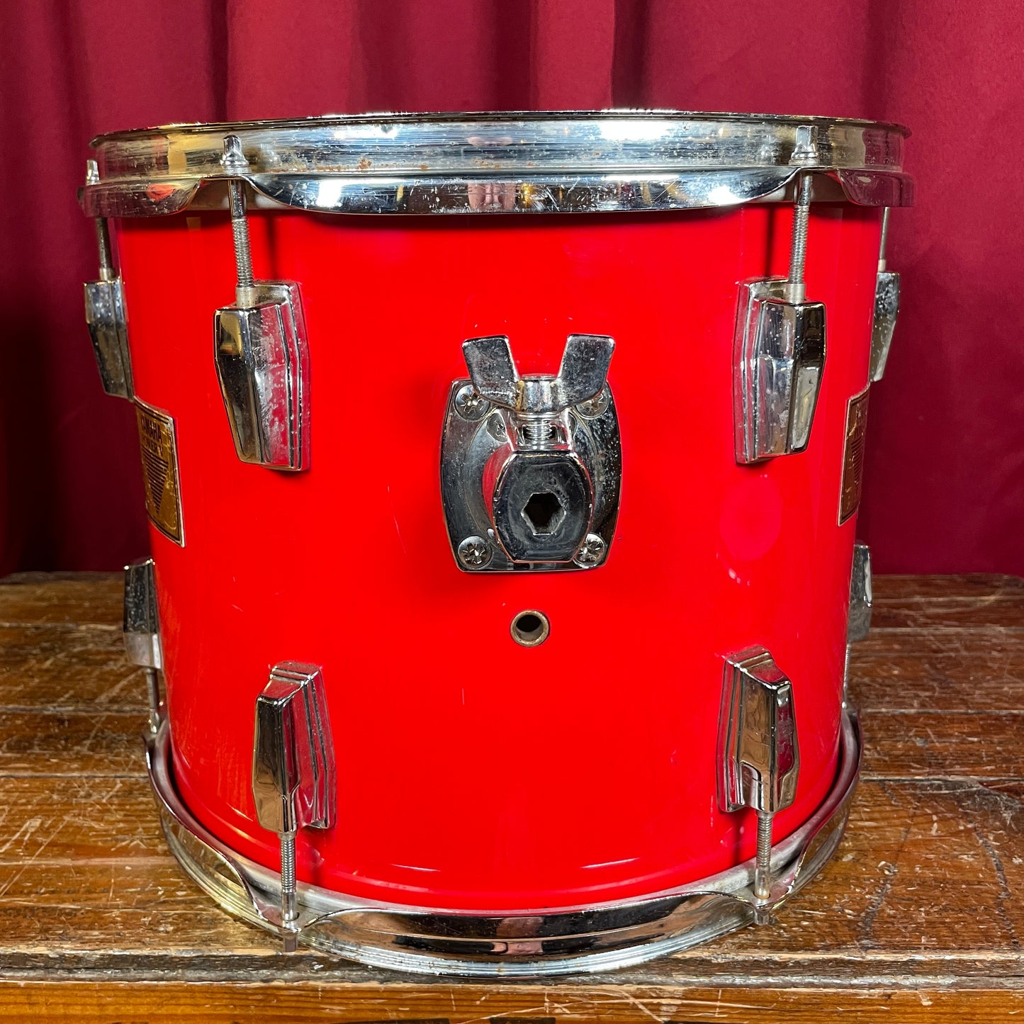 1980s Yamaha Power V 11x13 Tom Drum Single Red