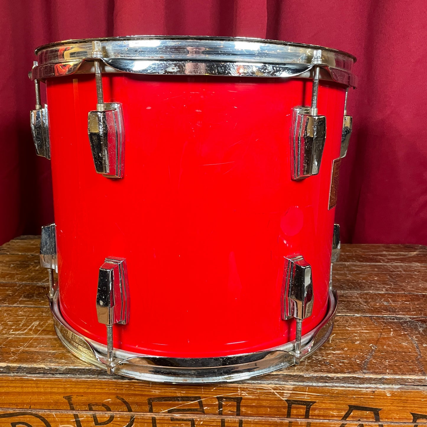 1980s Yamaha Power V 11x13 Tom Drum Single Red