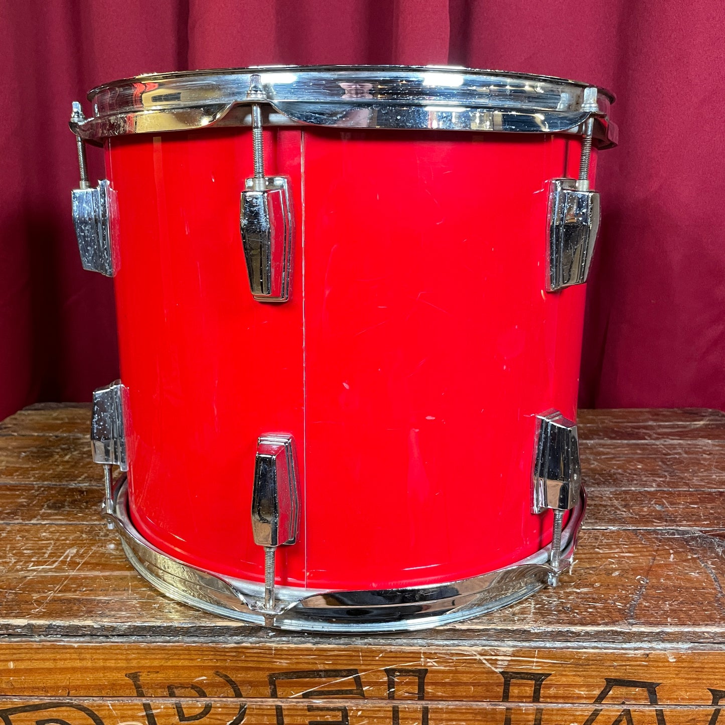 1980s Yamaha Power V 11x13 Tom Drum Single Red