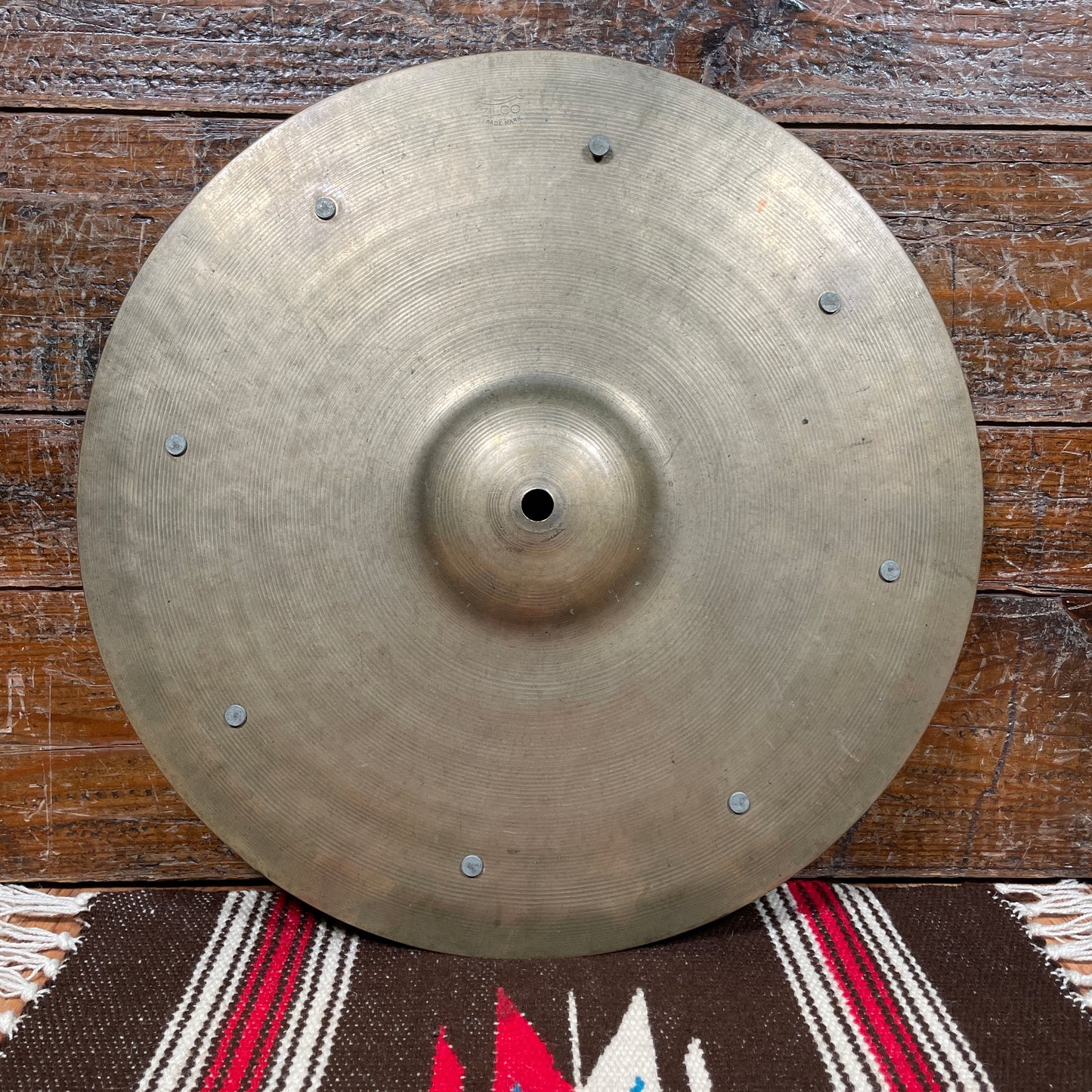 14" Zilco by Zildjian 1940s-50s Heavy Ride / Hi-Hat Single Cymbal w/ Rivets 1352g *Video Demo*