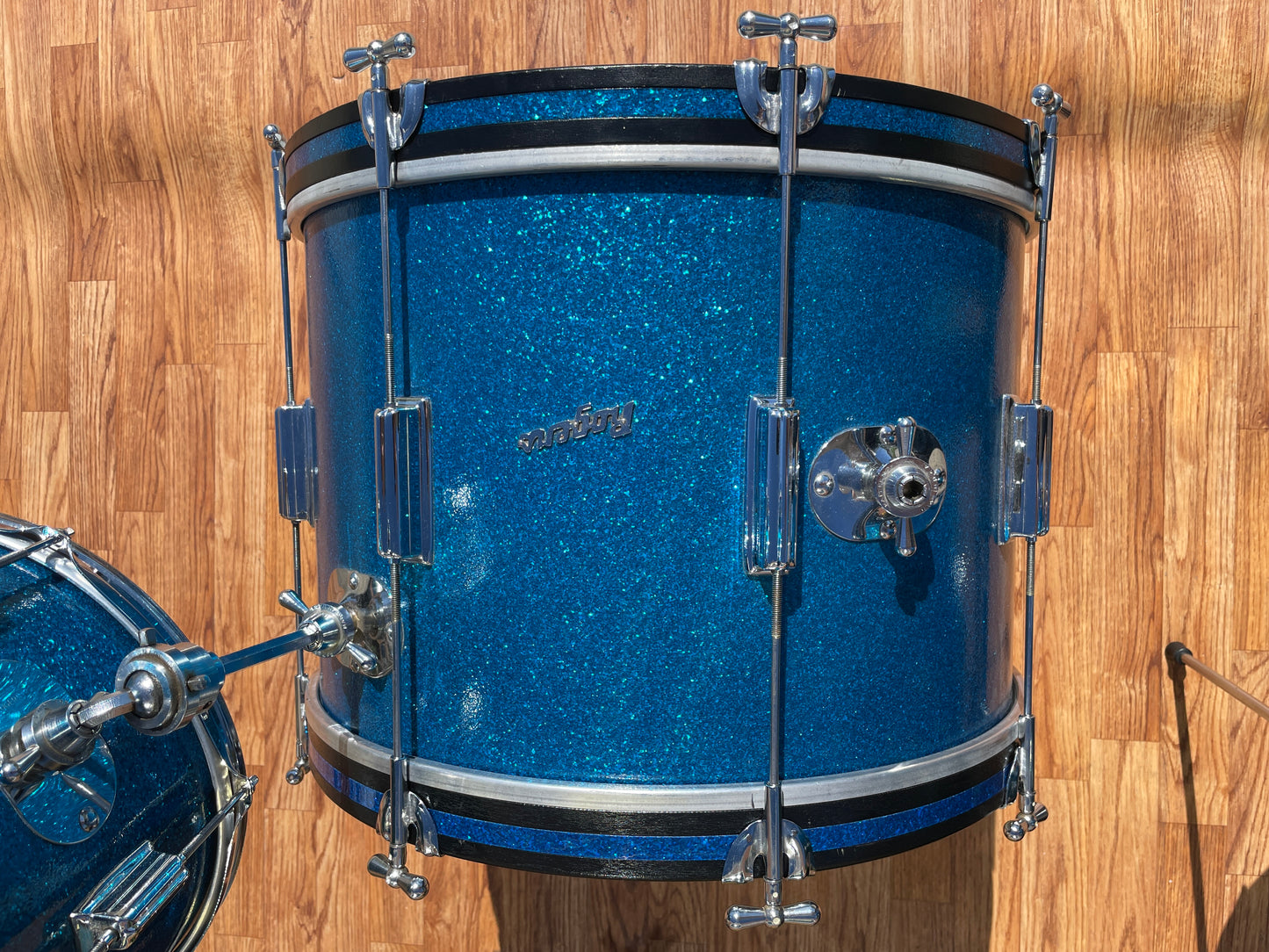 1960s Rogers Tower Delta Drum Set Sparkling Blue Pearl 20/12/14