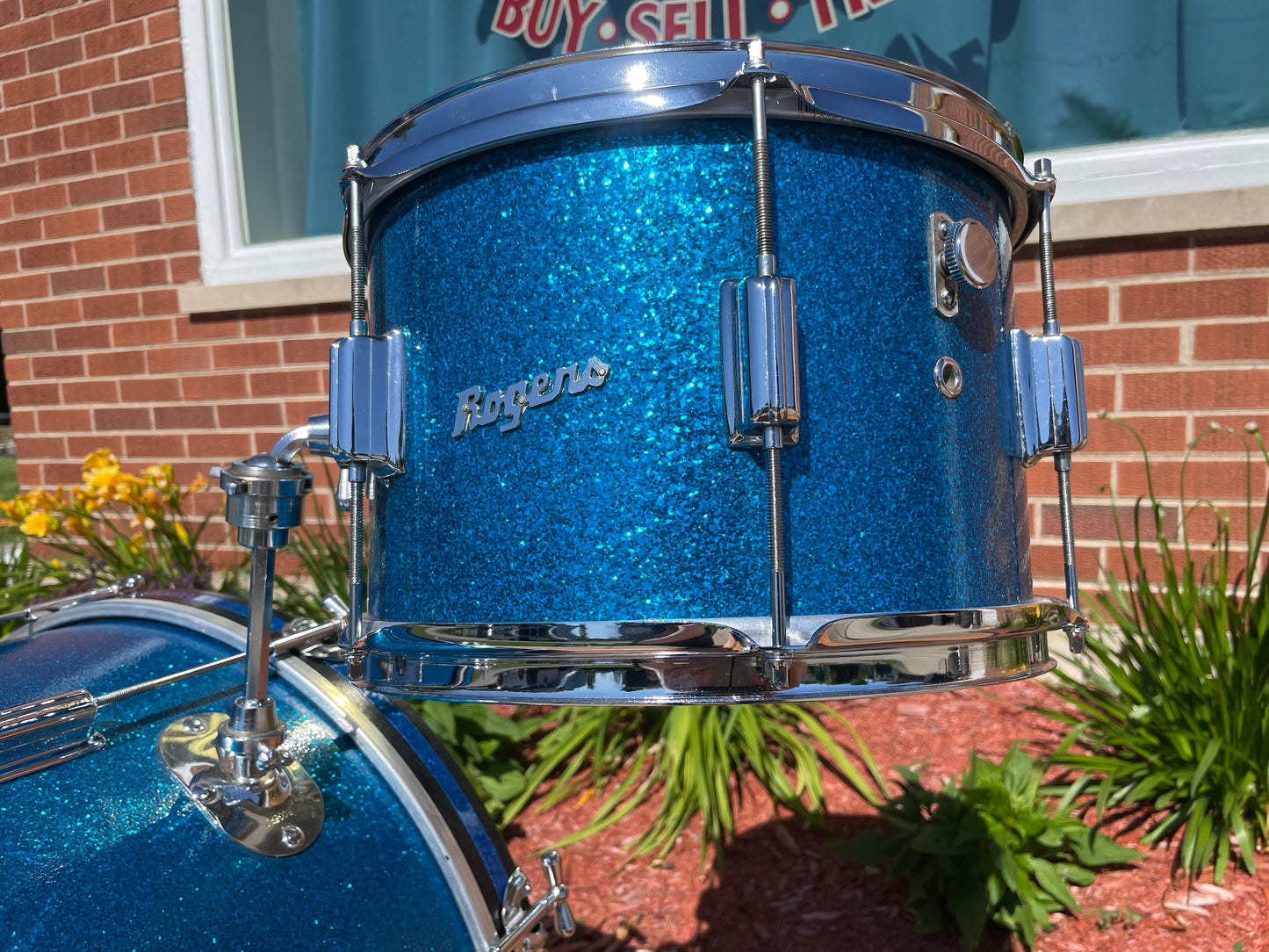 1960s Rogers Tower Delta Drum Set Sparkling Blue Pearl 20/12/14