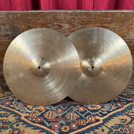 15" Zildjian A 1940s-1950s Trans Stamp Hi-Hat Cymbal Pair 1394g/1452g *Video Demo*