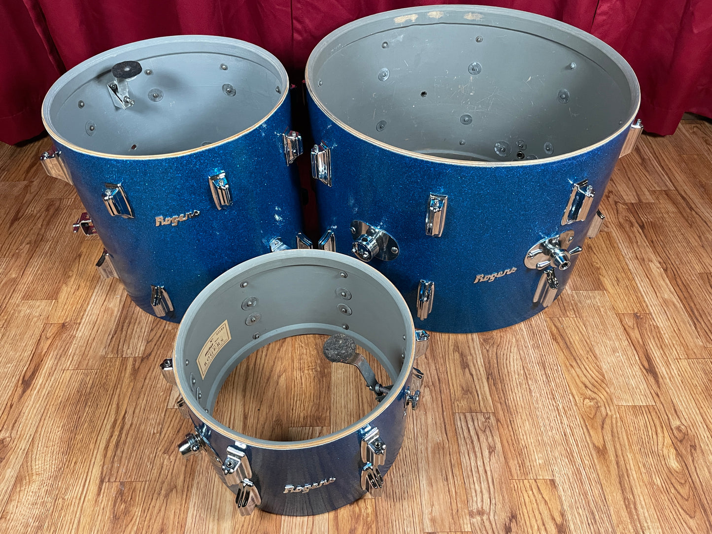 1960s Rogers Holiday Drum Set Blue Sparkle 20/12/14