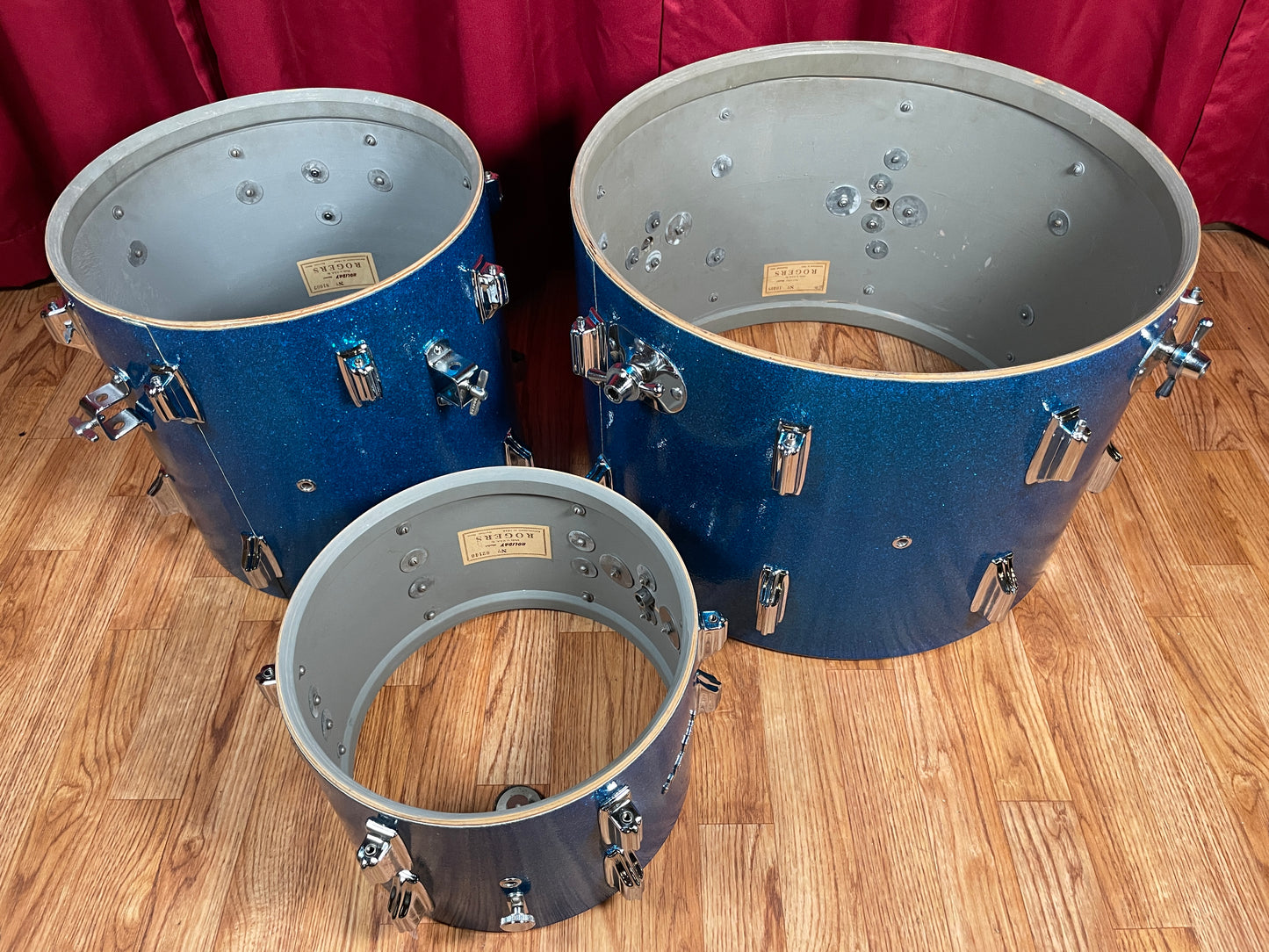 1960s Rogers Holiday Drum Set Blue Sparkle 20/12/14