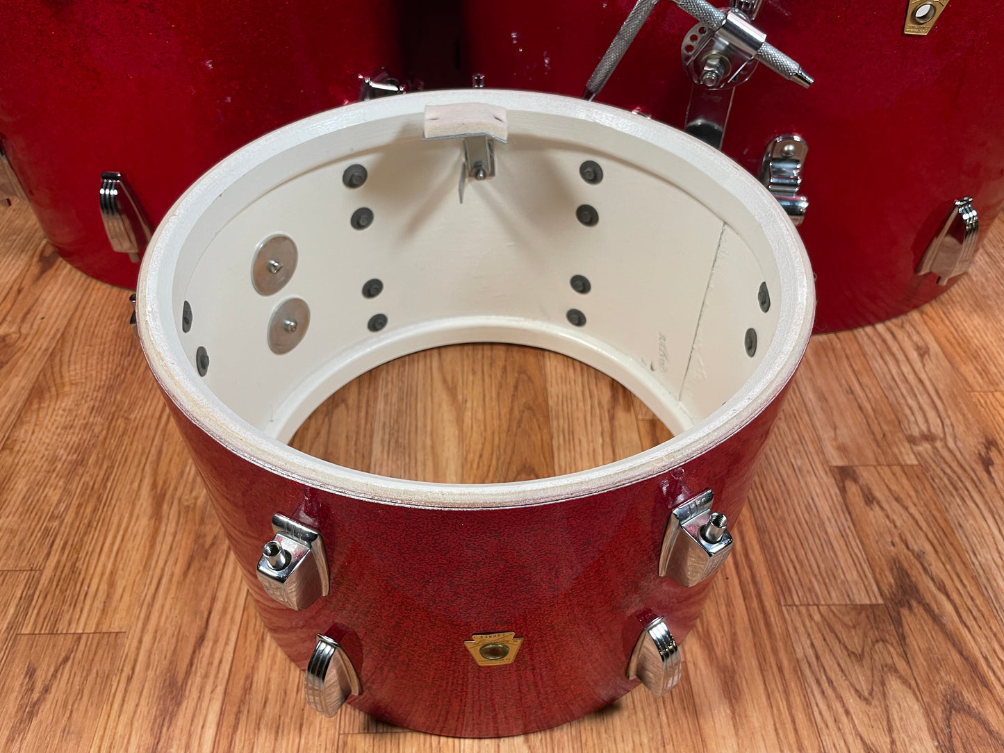 1960s Ludwig Downbeat Drum Set Red Sparkle 20/12/14