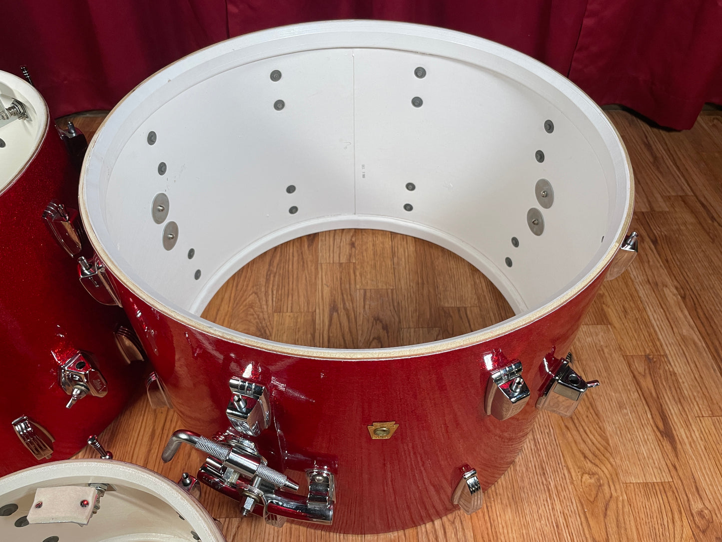 1960s Ludwig Downbeat Drum Set Red Sparkle 20/12/14