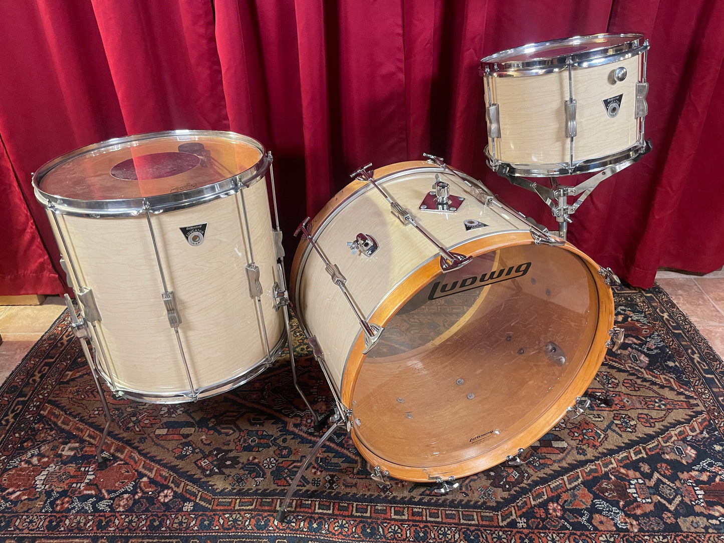 1970s Ludwig Educator Drum Set Maple Cortex 22/12/16