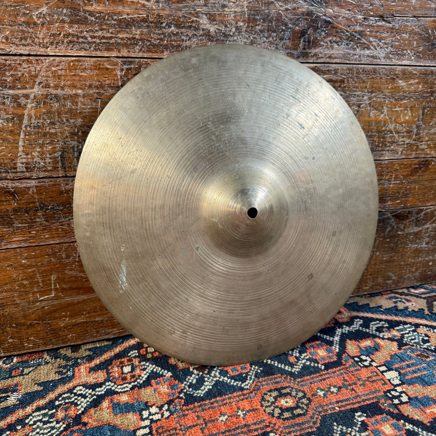 14" Zildjian A 1940s-50s Trans Stamp Hi-Hat Cymbal Single 622g