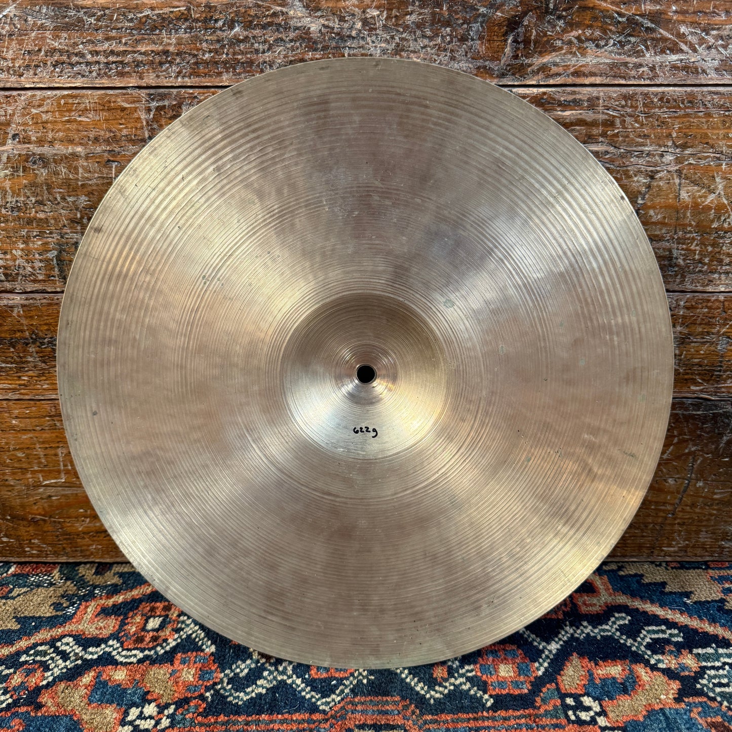 14" Zildjian A 1940s-50s Trans Stamp Hi-Hat Cymbal Single 622g