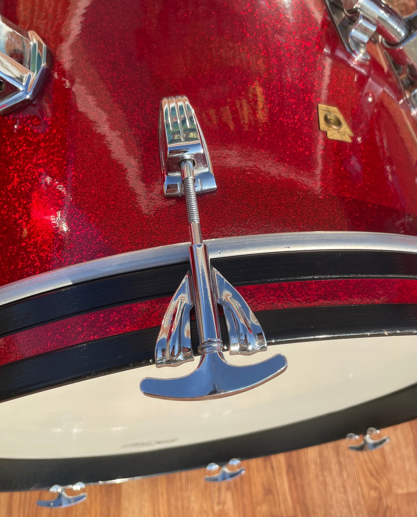 1960s Ludwig Downbeat Drum Set Red Sparkle 20/12/14