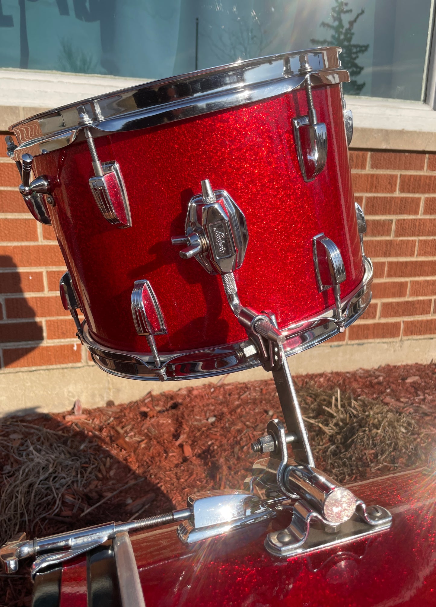 1960s Ludwig Downbeat Drum Set Red Sparkle 20/12/14