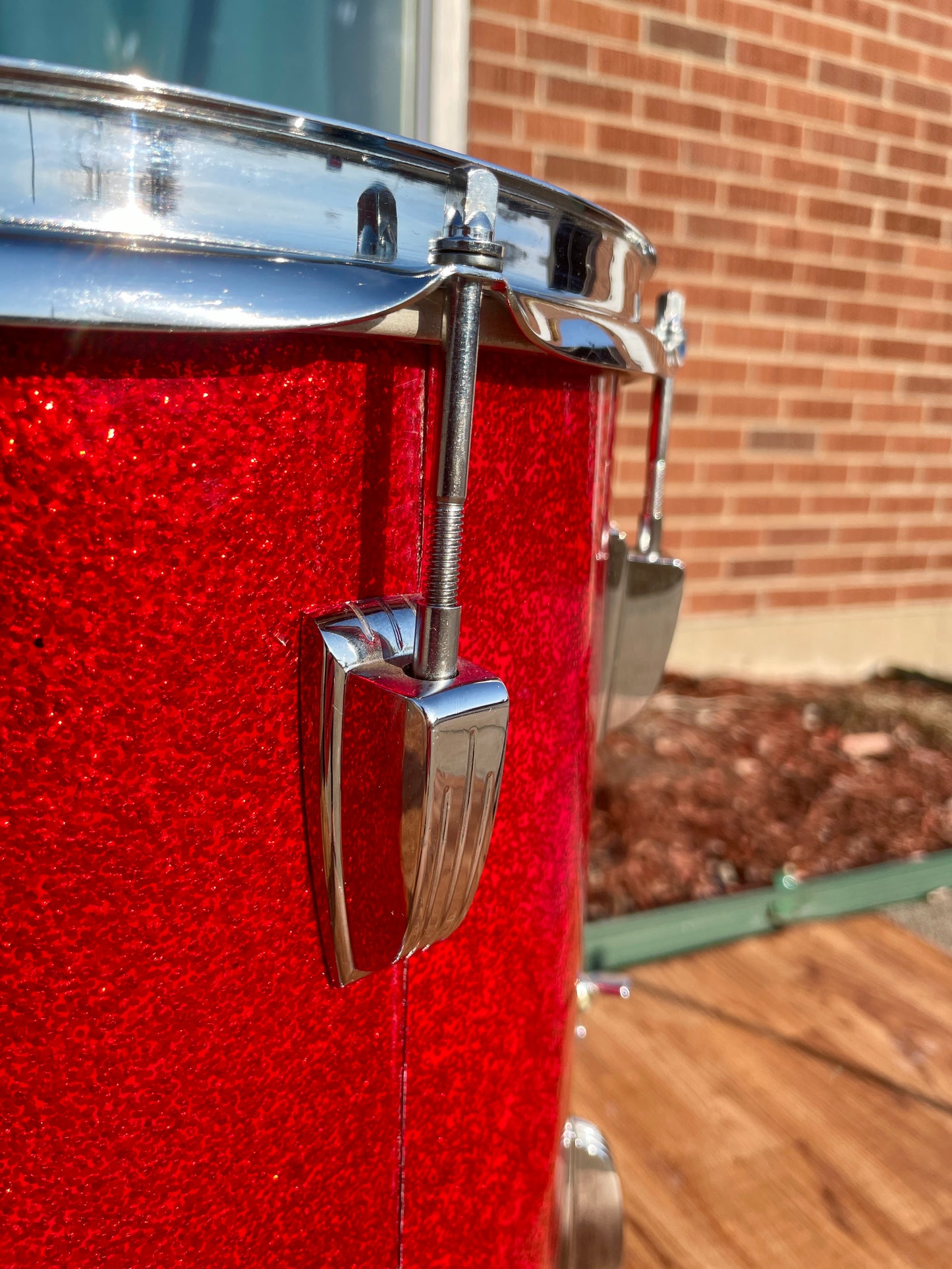 1960s Ludwig Downbeat Drum Set Red Sparkle 20/12/14