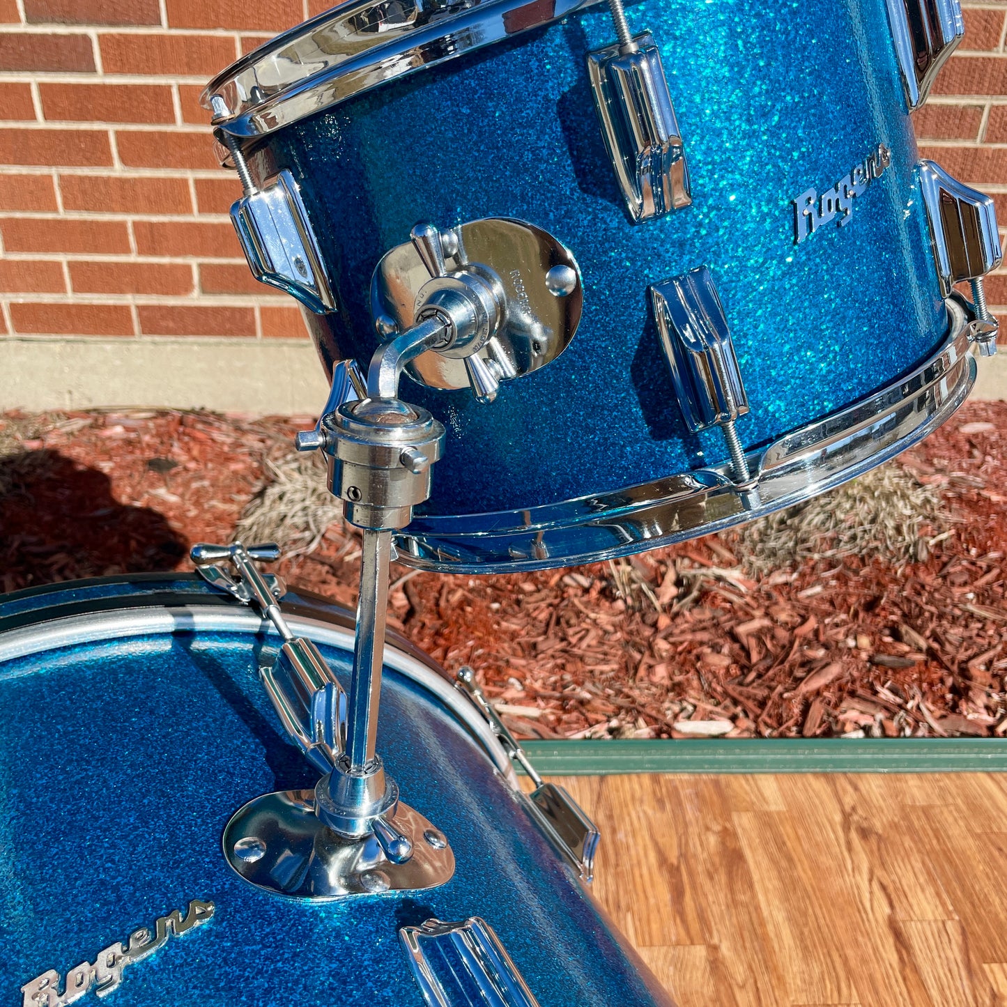 1960s Rogers Holiday Drum Set Blue Sparkle 20/12/14