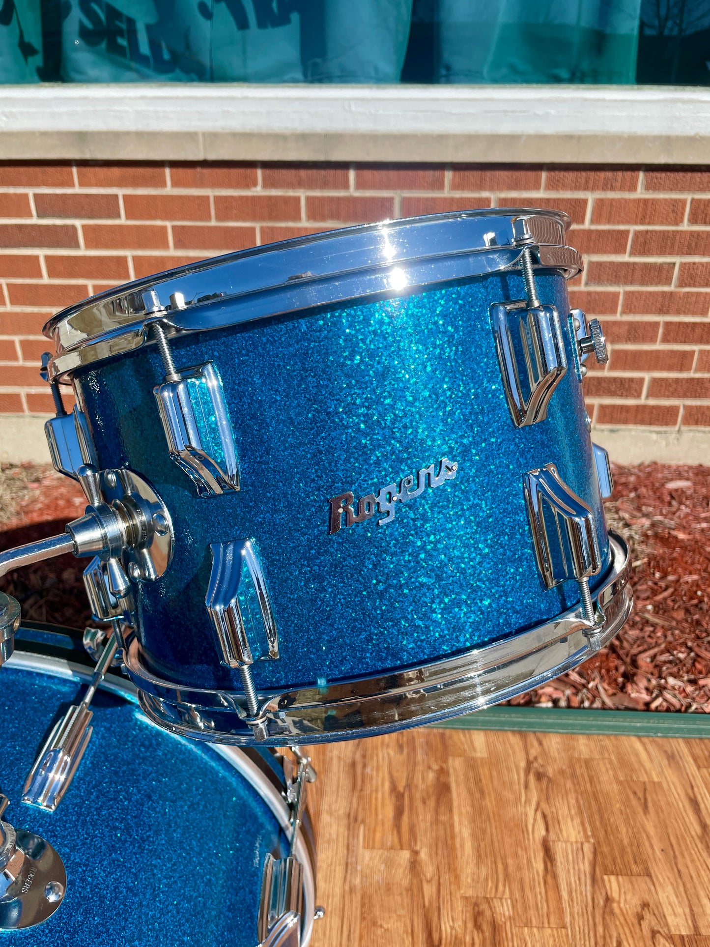 1960s Rogers Holiday Drum Set Blue Sparkle 20/12/14