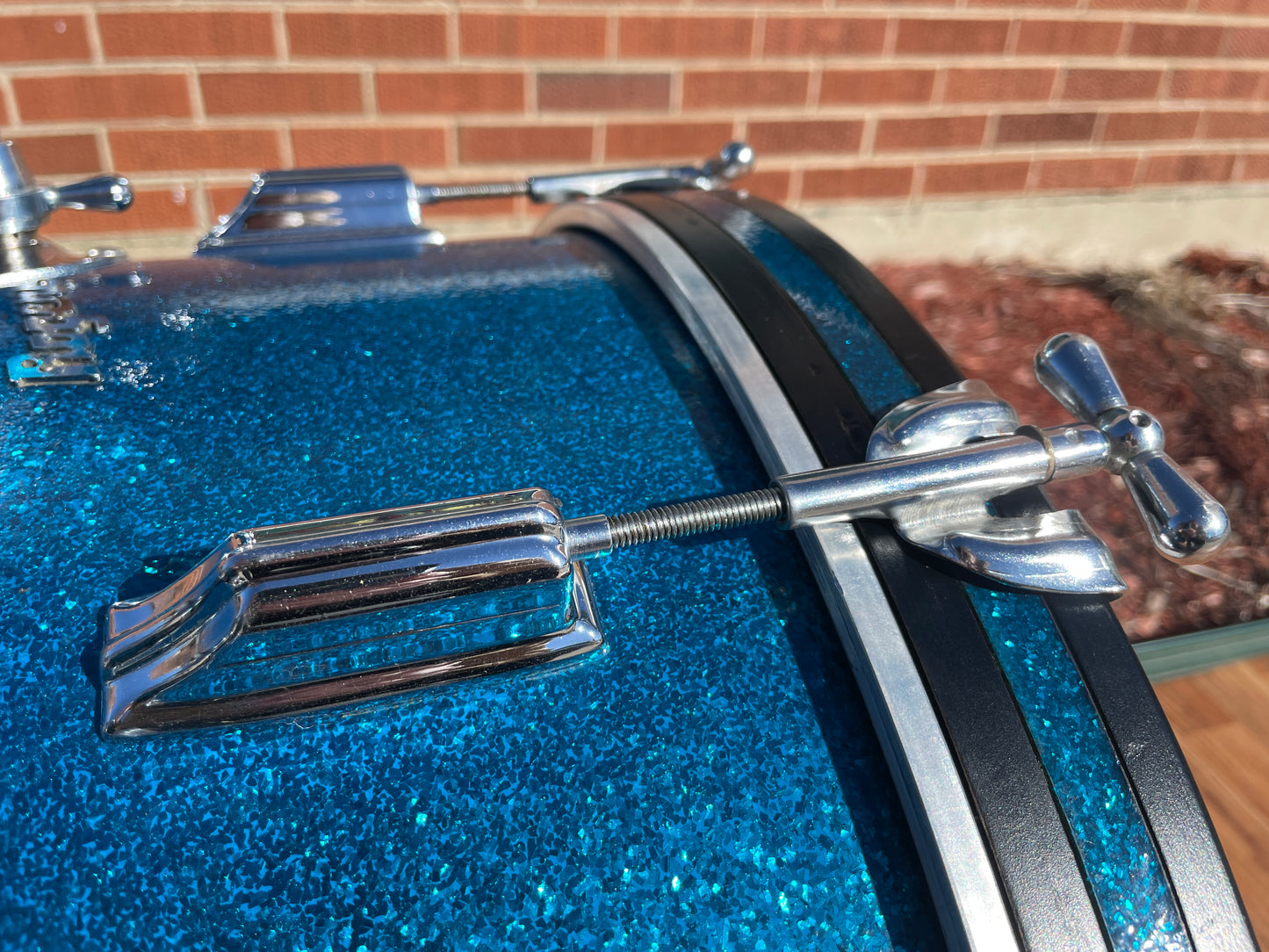 1960s Rogers Holiday Drum Set Blue Sparkle 20/12/14