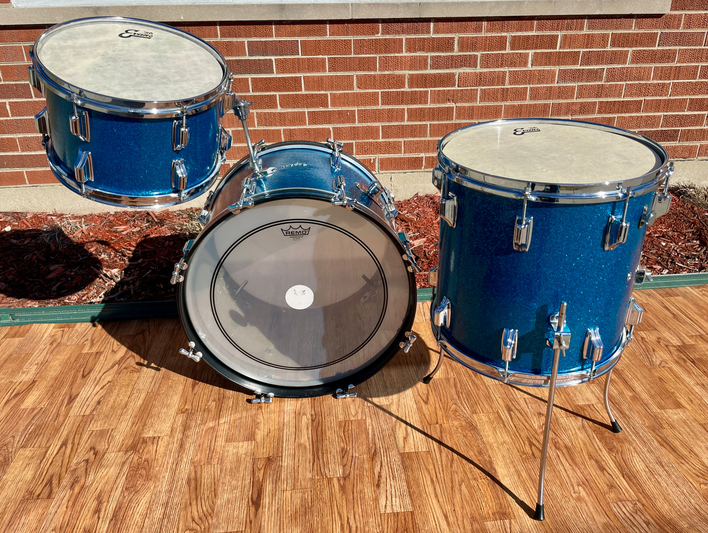 1960s Rogers Holiday Drum Set Blue Sparkle 20/12/14