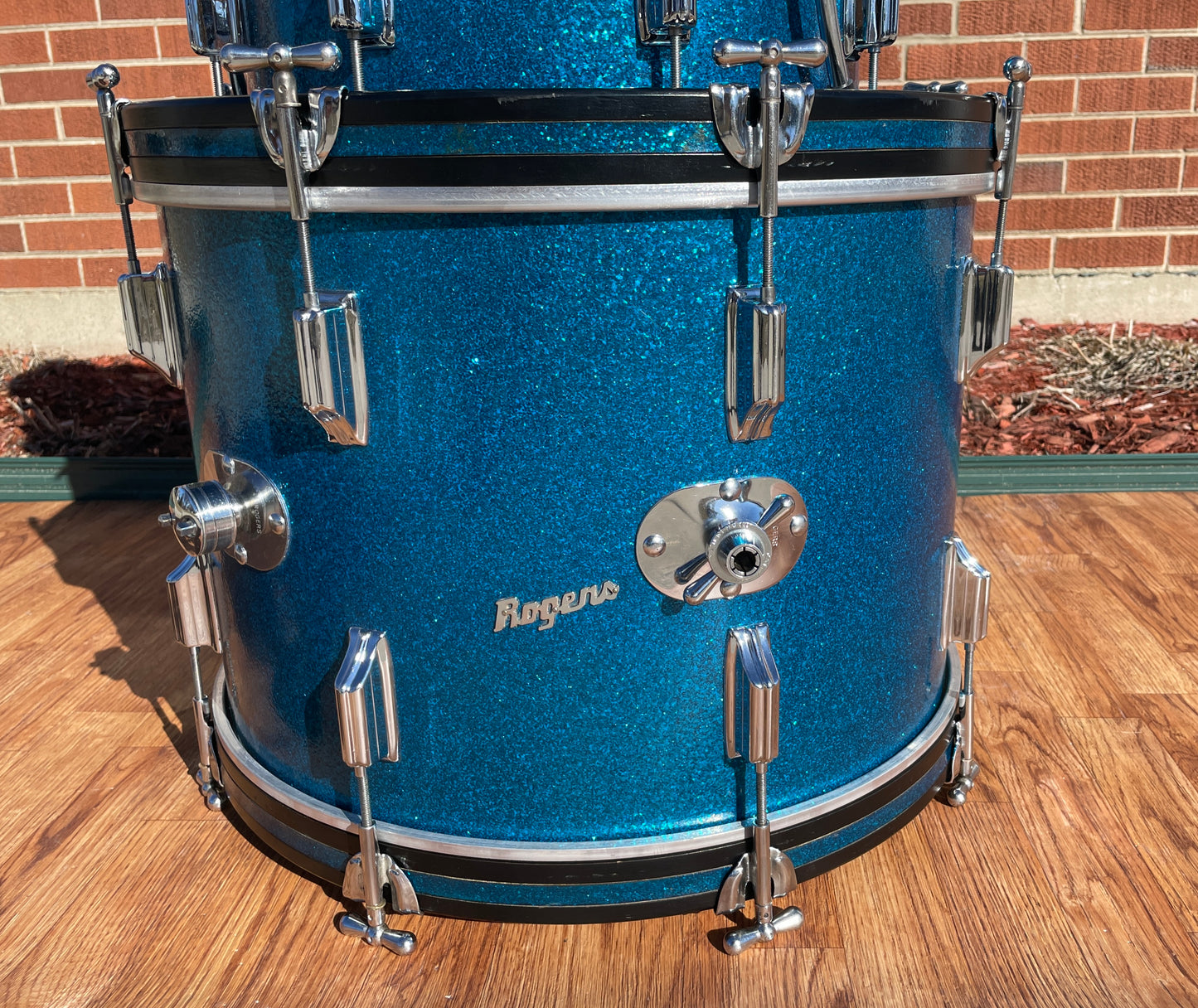 1960s Rogers Holiday Drum Set Blue Sparkle 20/12/14