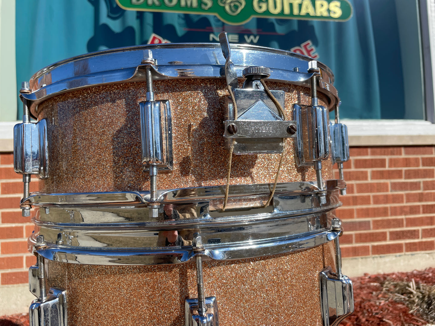 1960s Rogers Holiday Drum Set w/ Snare Pink Champagne Pearl Sparkle 20/12/14/5x14