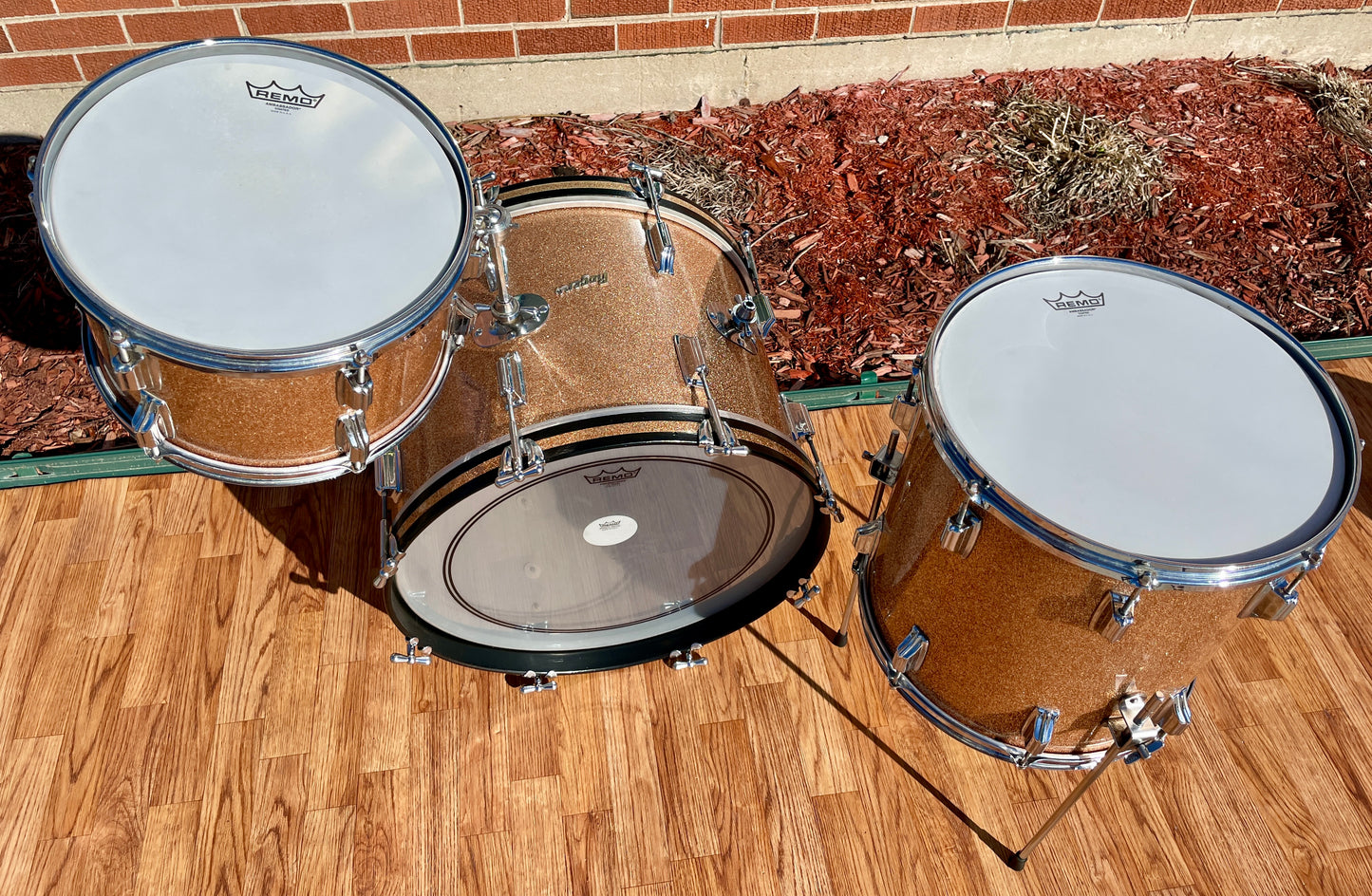 1960s Rogers Holiday Drum Set Pink Champagne Pearl Sparkle 20/12/14